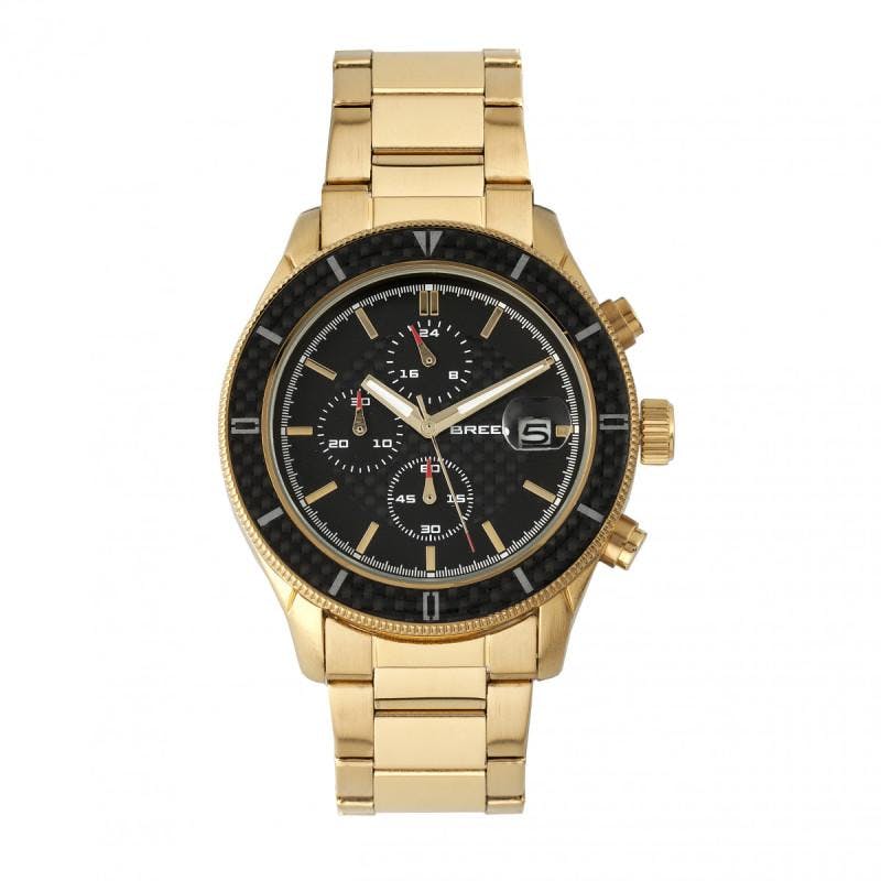 Breed Men's Gold Maverick Chronograph Watch W/Date