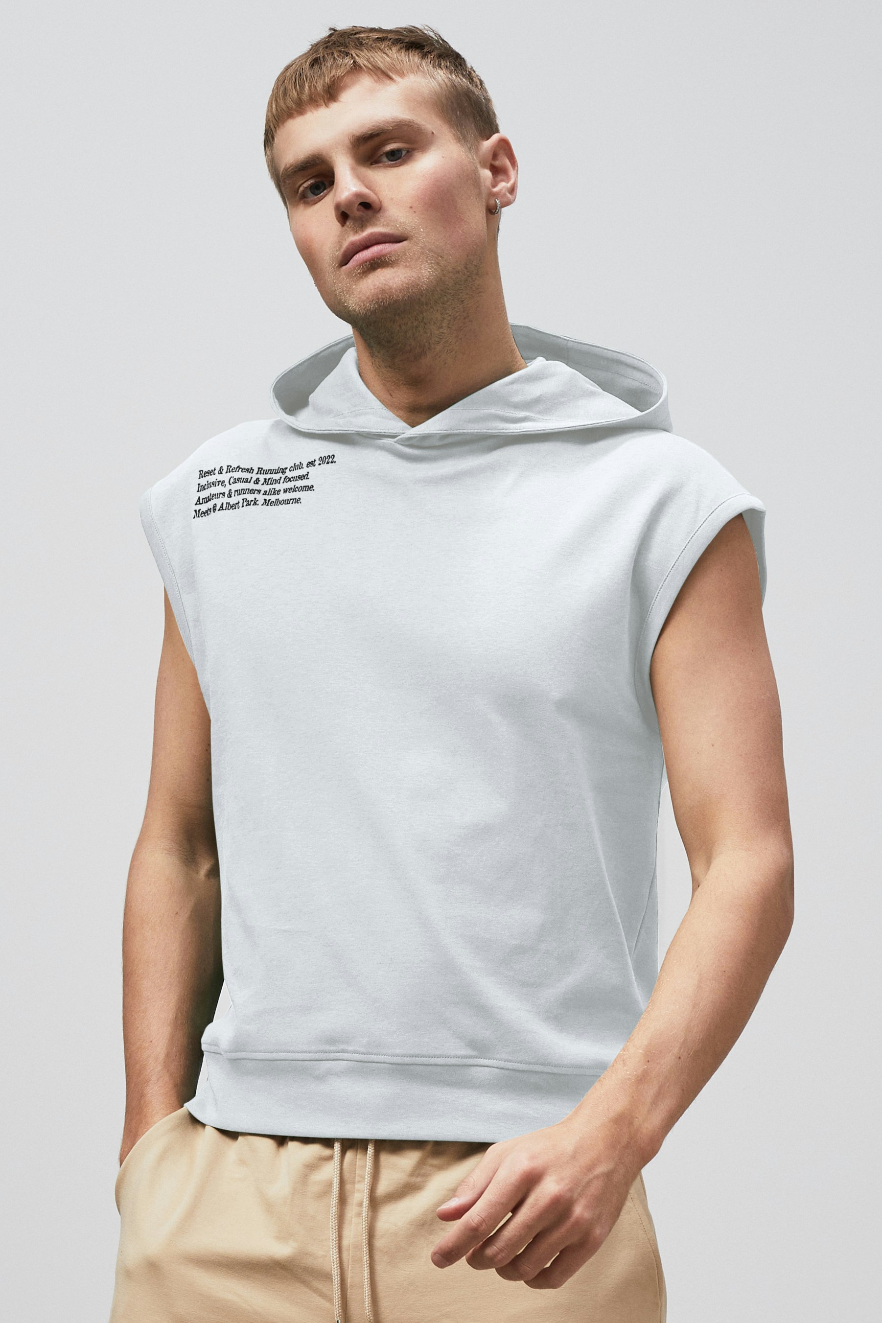 Enorsia Men's White Contrast Printed Hoodie - Xxl - 100% Cotton