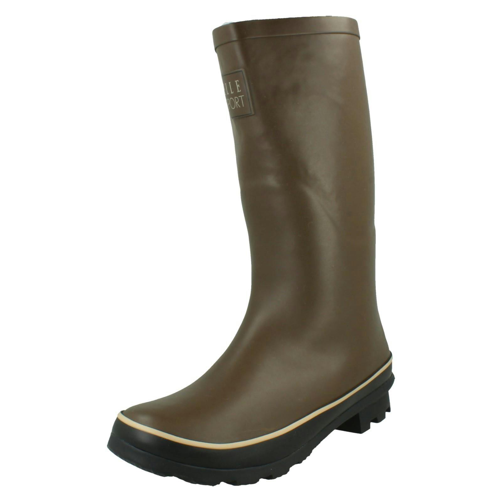 Elle Sport Women's Brown Pull On Wellington Boots X1283 - Uk 6