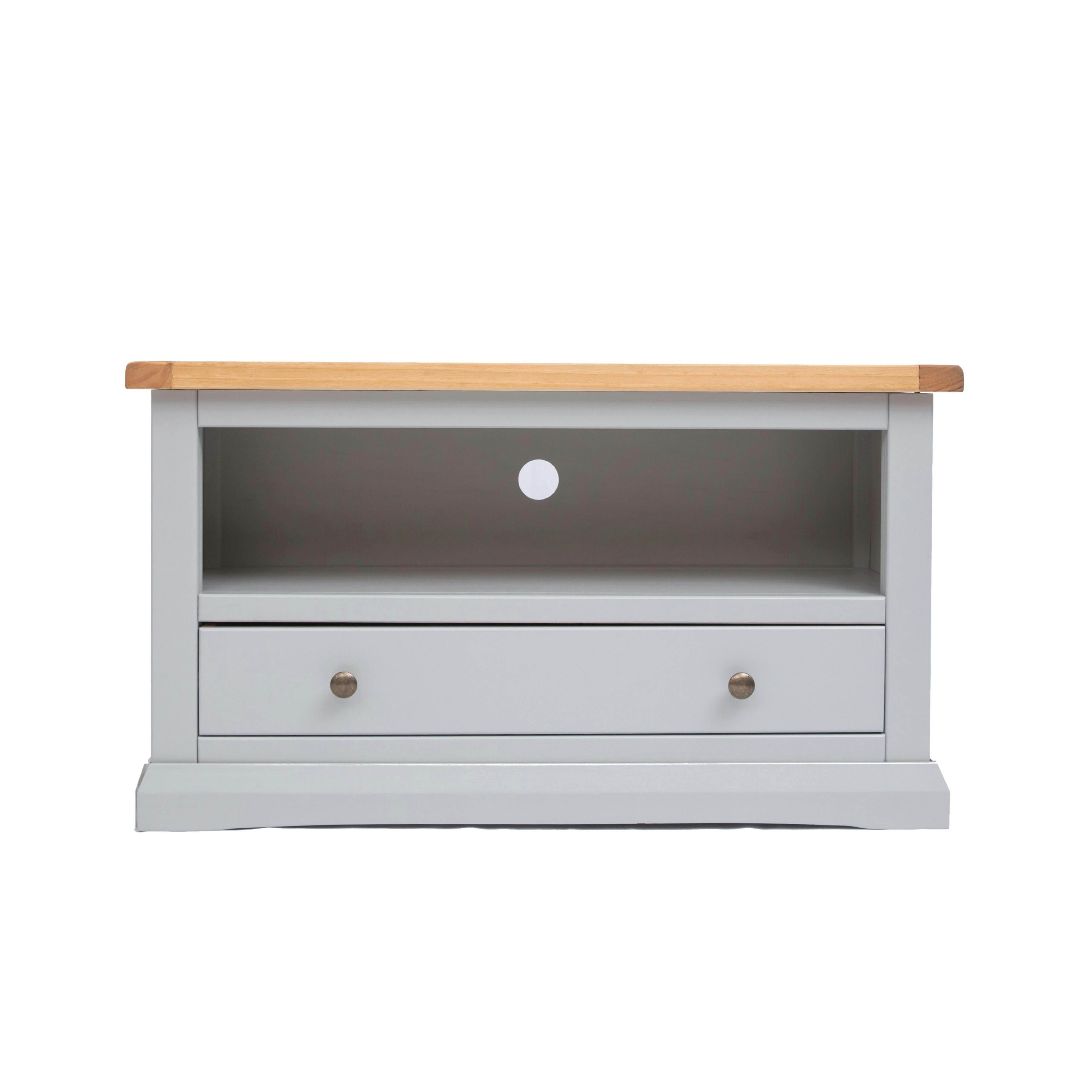 Cabinet Bits Light/Grey Loreo 1 Drawer Tv Cabinet Brass Knob