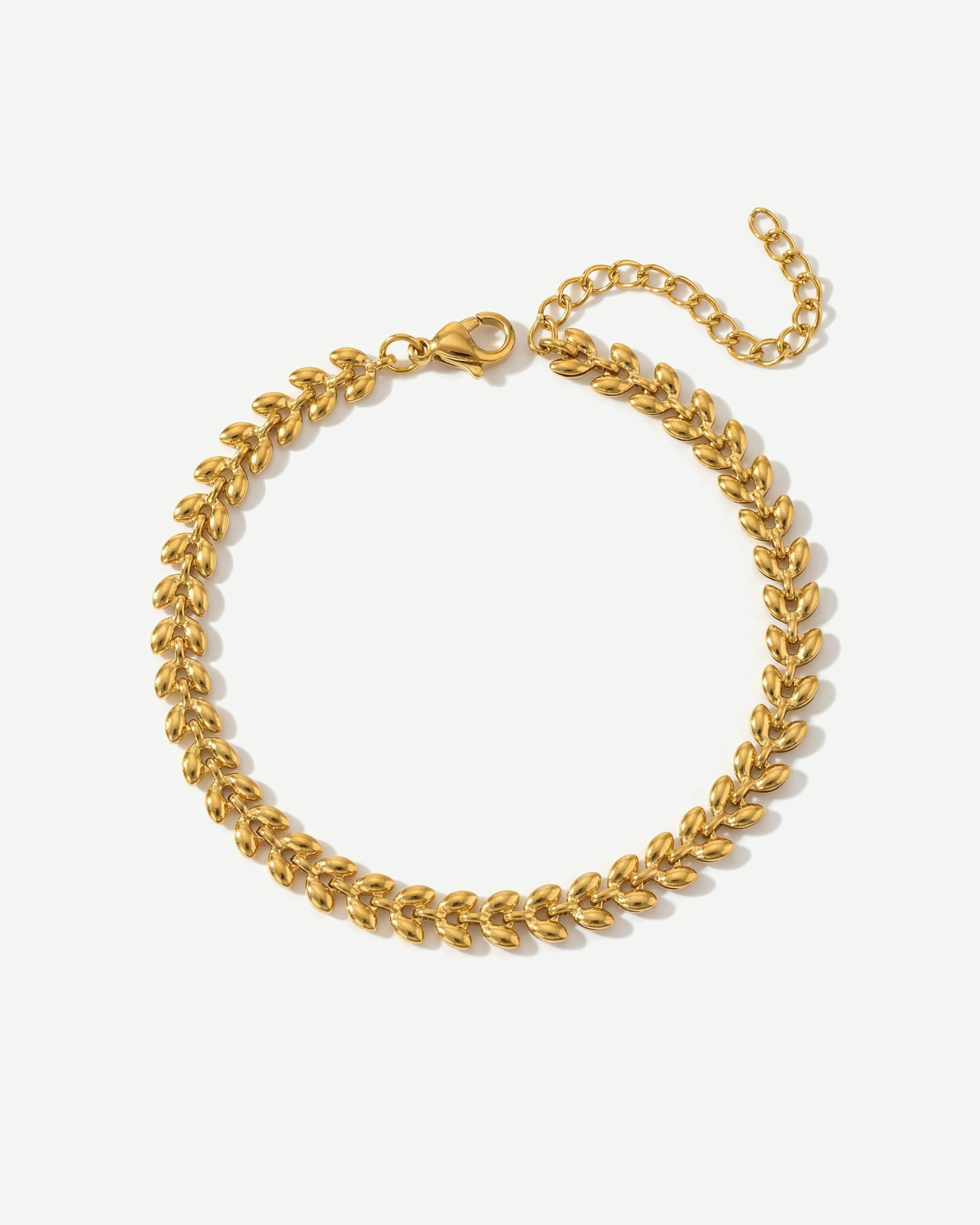 Elk & Bloom Gold 14K Leaf Chain Bracelet - No Thank You