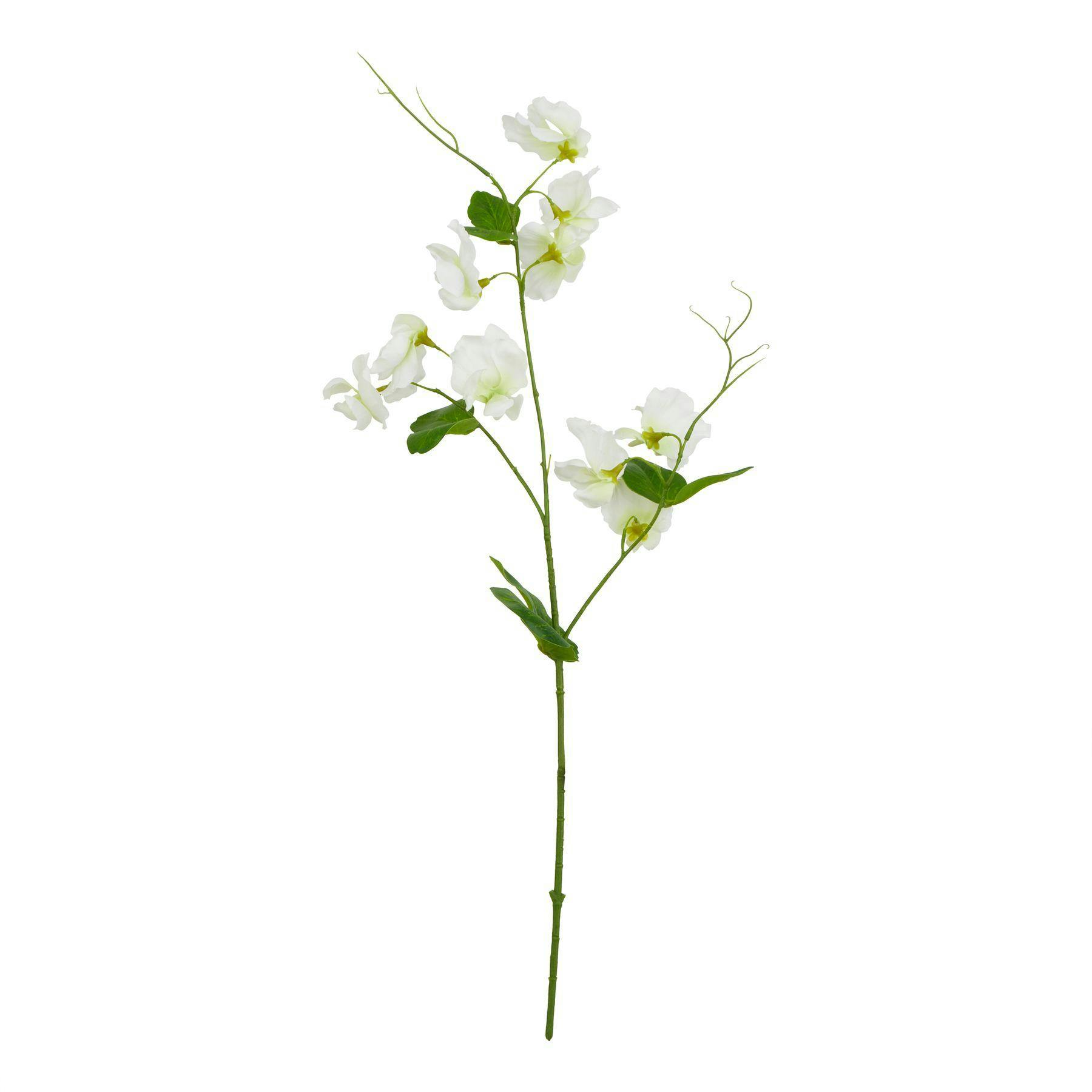 Hill Interiors White The Natural Garden Collection Sweetpea Artificial Flower - One Size - 100% Mixed