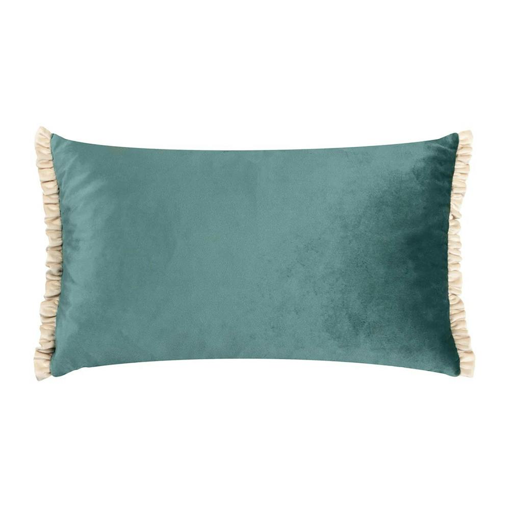 Wylder Tilly Reversible Velvet Cushion Cover - Duck Egg/Pumice - 50Cm X 30Cm - Duck Egg/Pumice - 100% Polyester