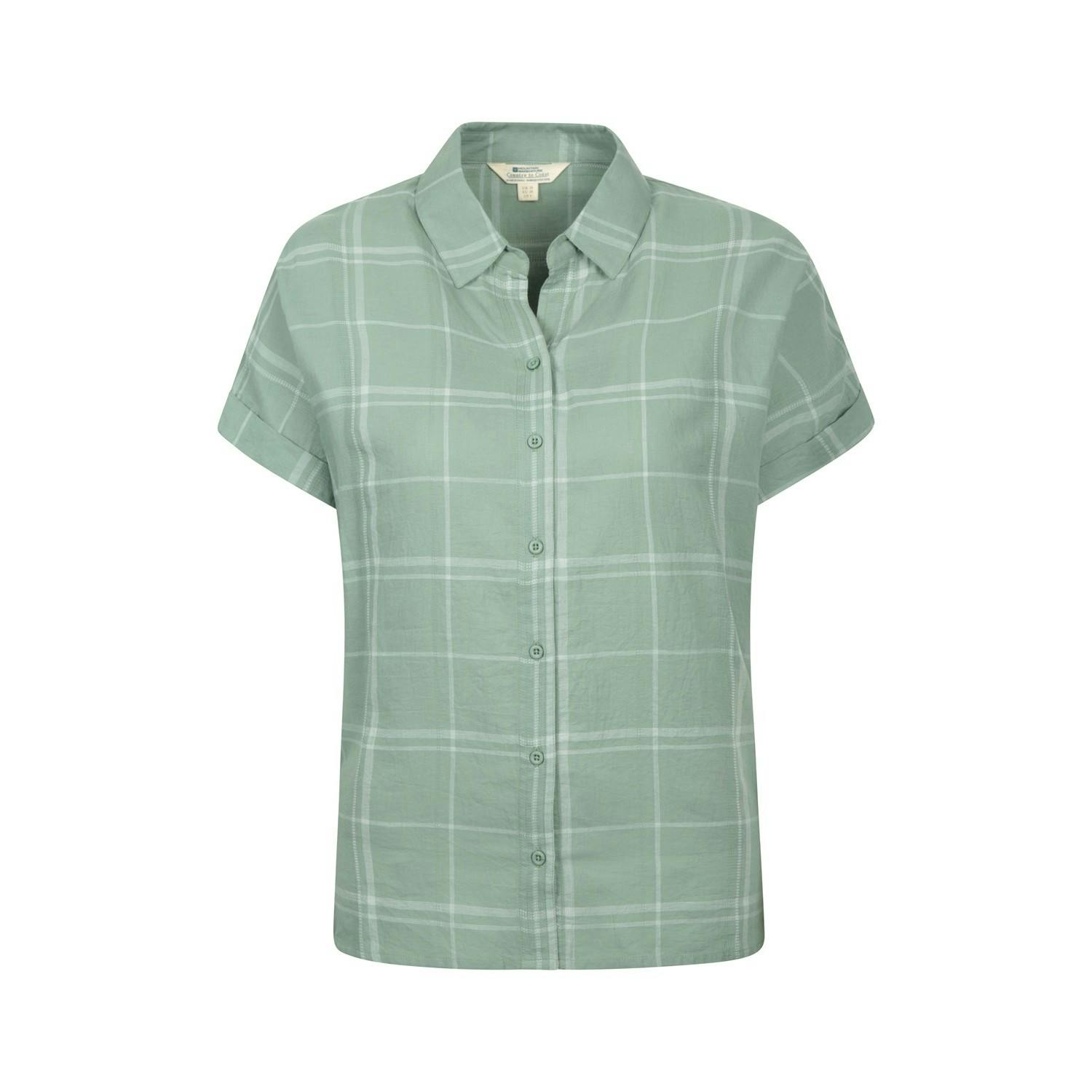 Mountain Warehouse Women's Palm Checked Relaxed Fit Shirt - Khaki