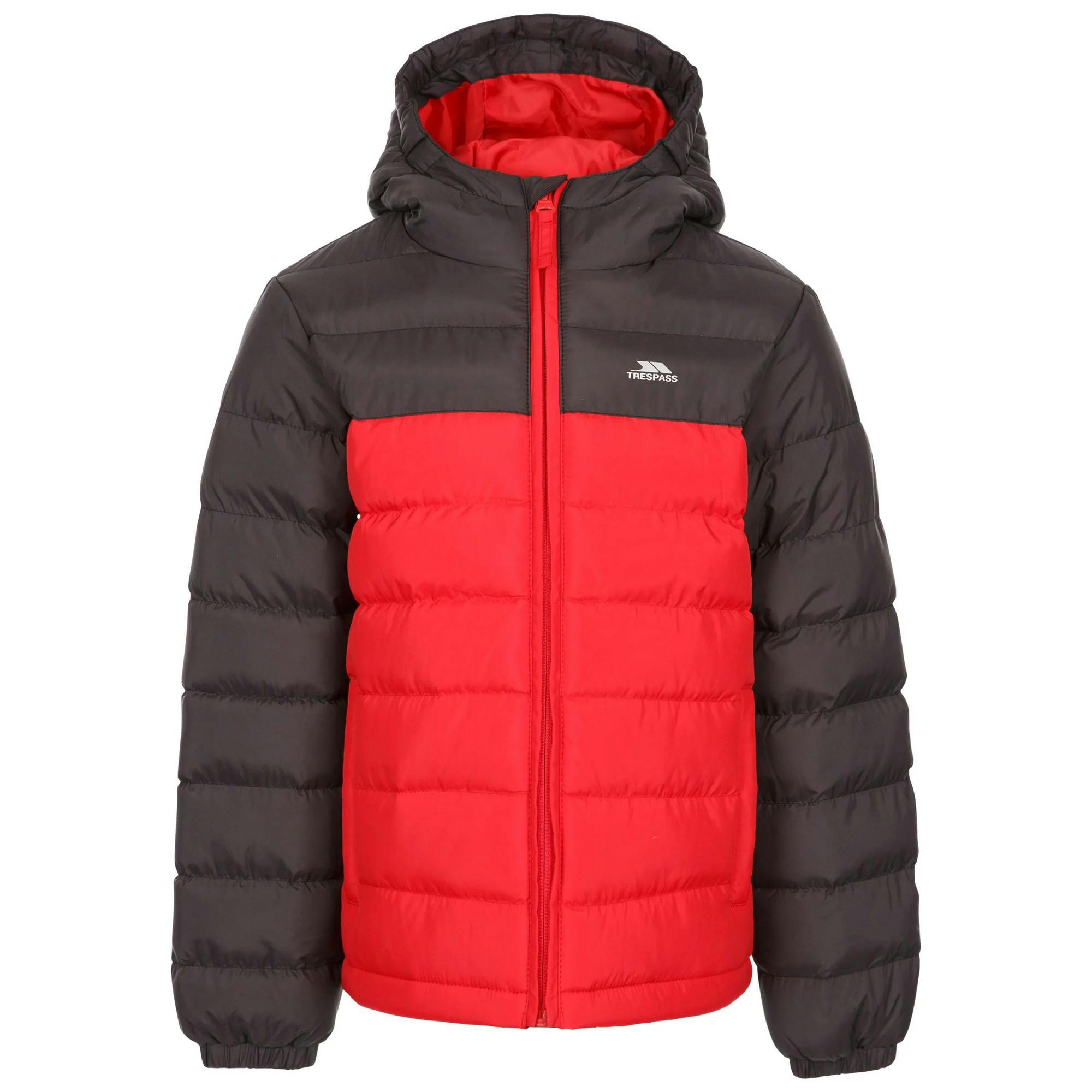 Trespass Unisex Red Oskar Padded Jacket In | : Size 3-4 Years - Image 2
