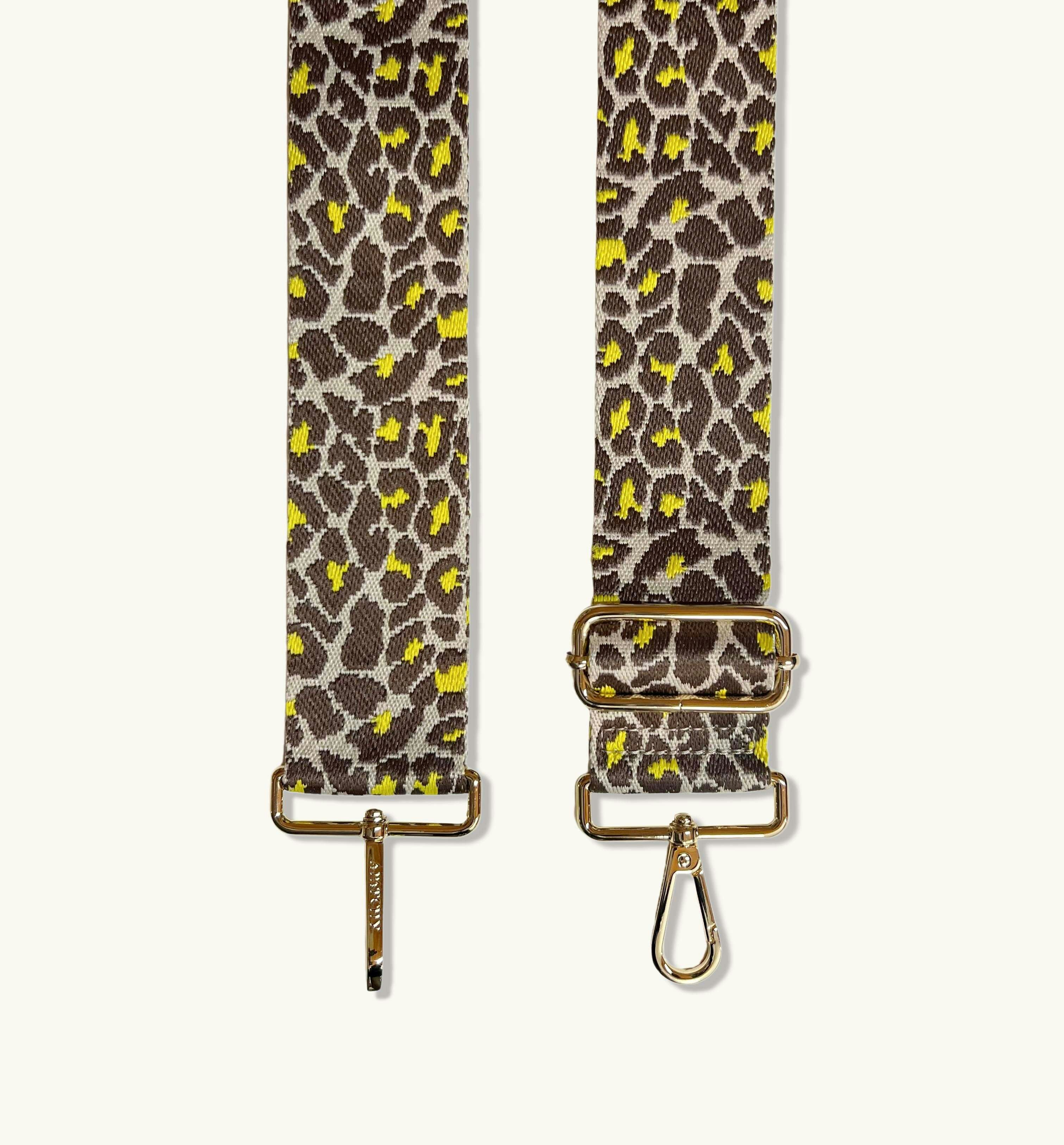 Apatchy London Lemon Cheetah Bag Strap - Multi