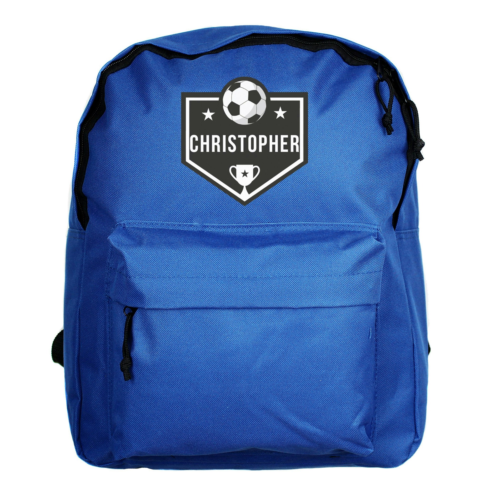 Personalised Memento Company Blue Personalised Football Backpack