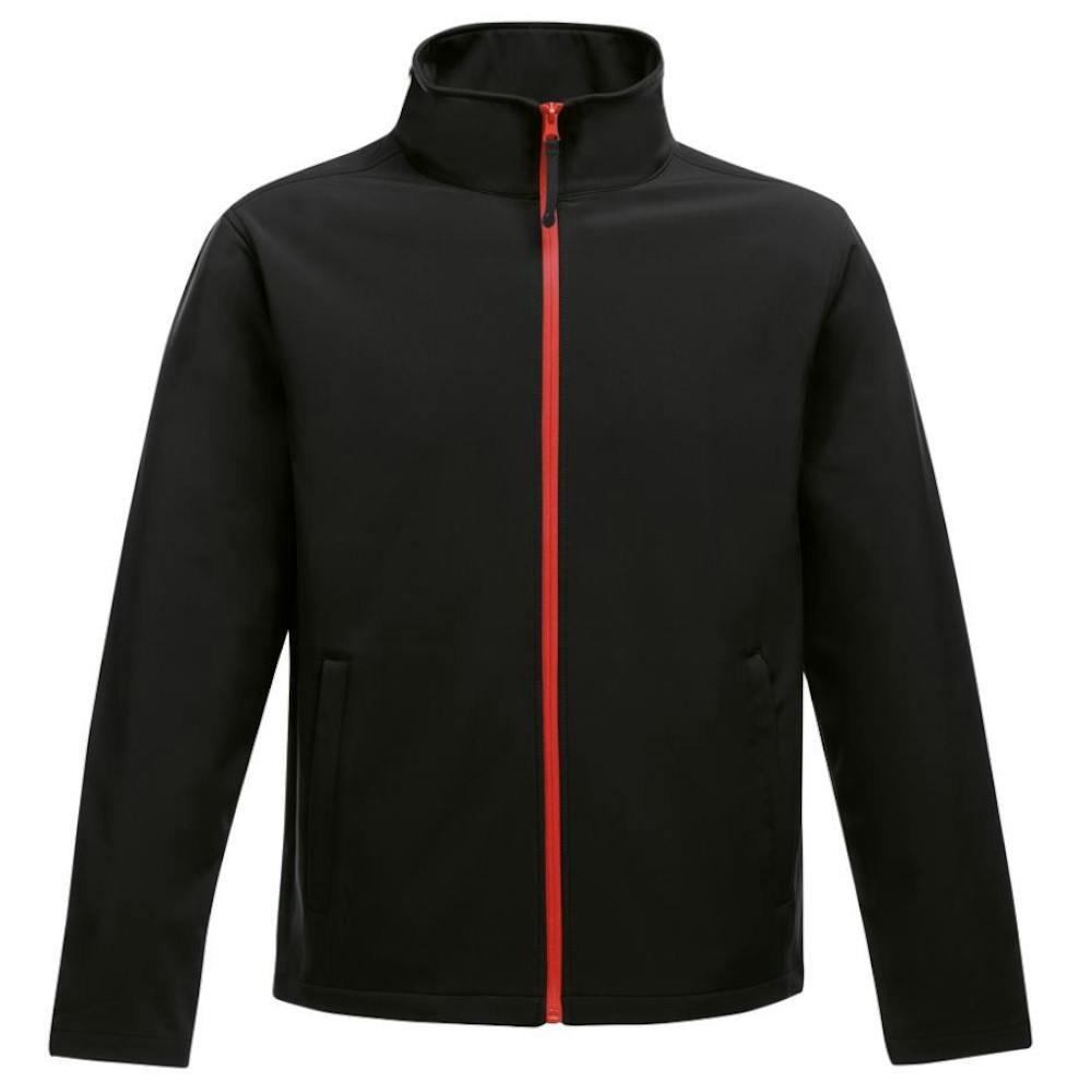 Regatta Men's Black/Red Standout Ablaze Printable Soft Shell Jacket - /Classic - /Classic - M - 100% Softshell