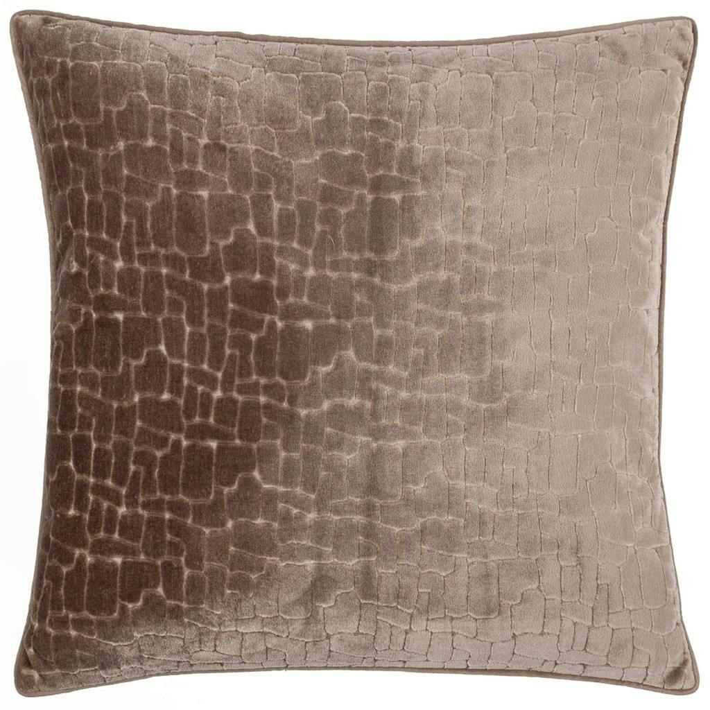 Rackhams Bloomsbury Velvet Cushion Cover - Taupe - 50Cm X 50Cm - Taupe - 100% Polyester