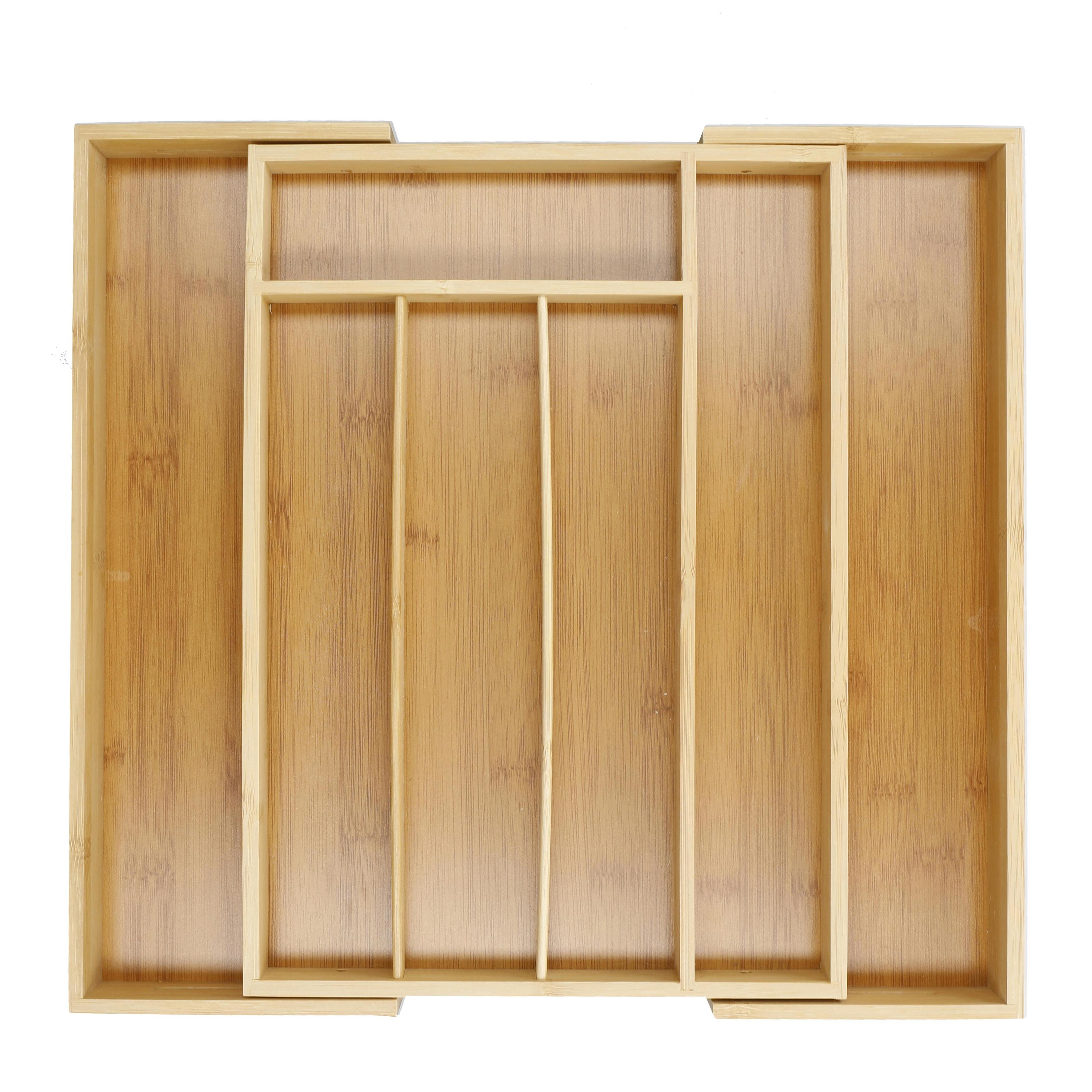 Rackhams Basics Extendable Bamboo Cutlery Tray - Wood