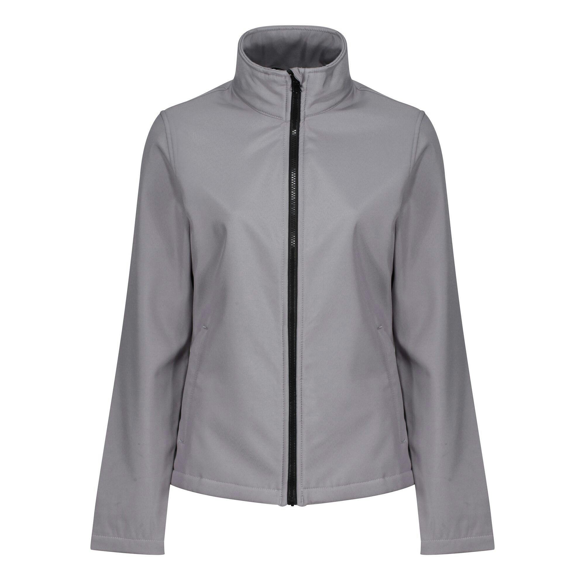Regatta Ablaze Soft Shell Jacket for Women, Grey, Size 16, Wind Resistant Showerproof Outerwear - Image 3