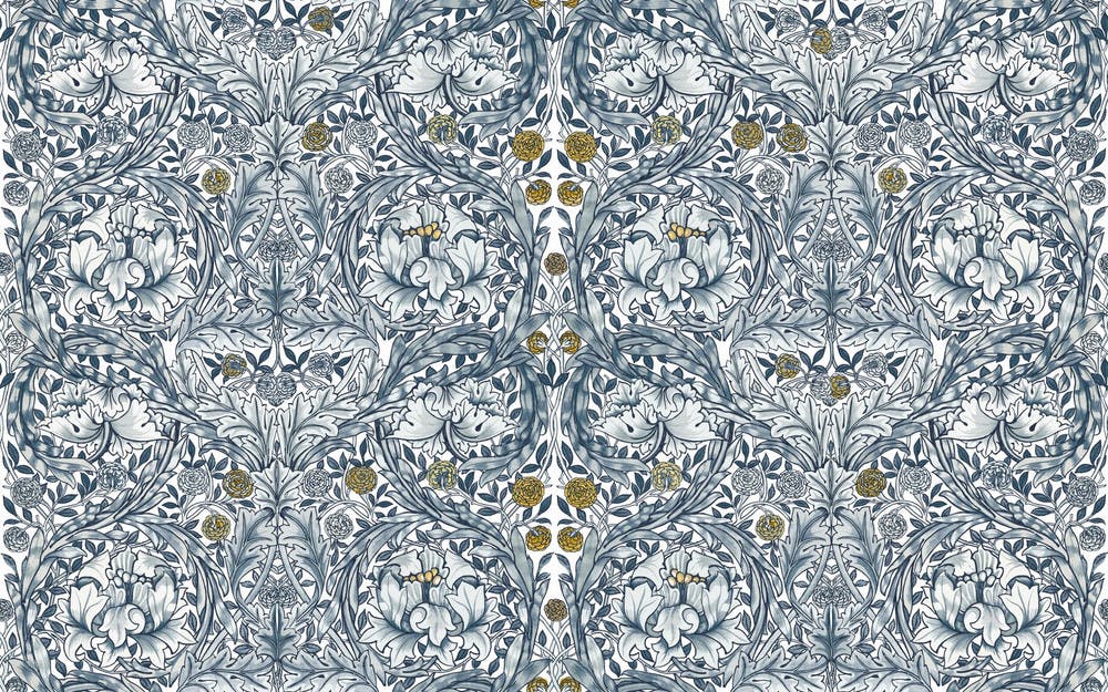 Rackhams Blue African Marigold Fixed Size Mural |