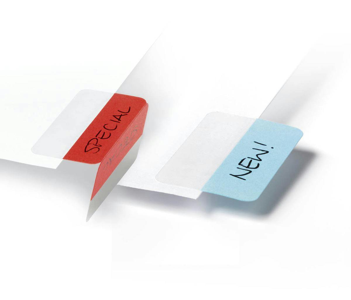 Durable Blue/Red/Yellow Quick Tab Duo Self-Adhesive Index Tabs Page Marker | 24 Pack | Assorted