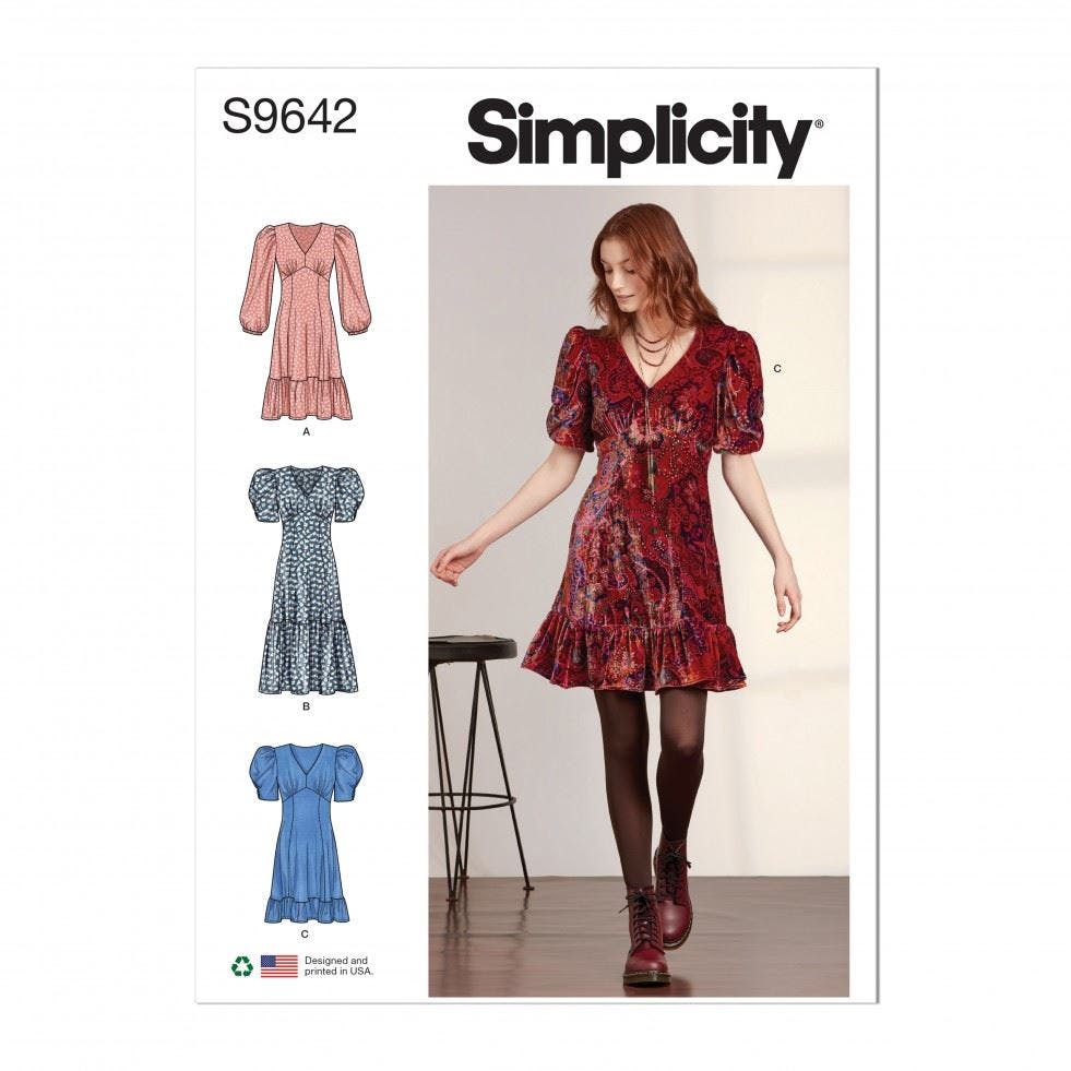 Simplicity Women's Sewing Pattern 9642, Dresses For D5 (4-6-8-10-12) - Intermediate - D5 (4-6-8-10-12)