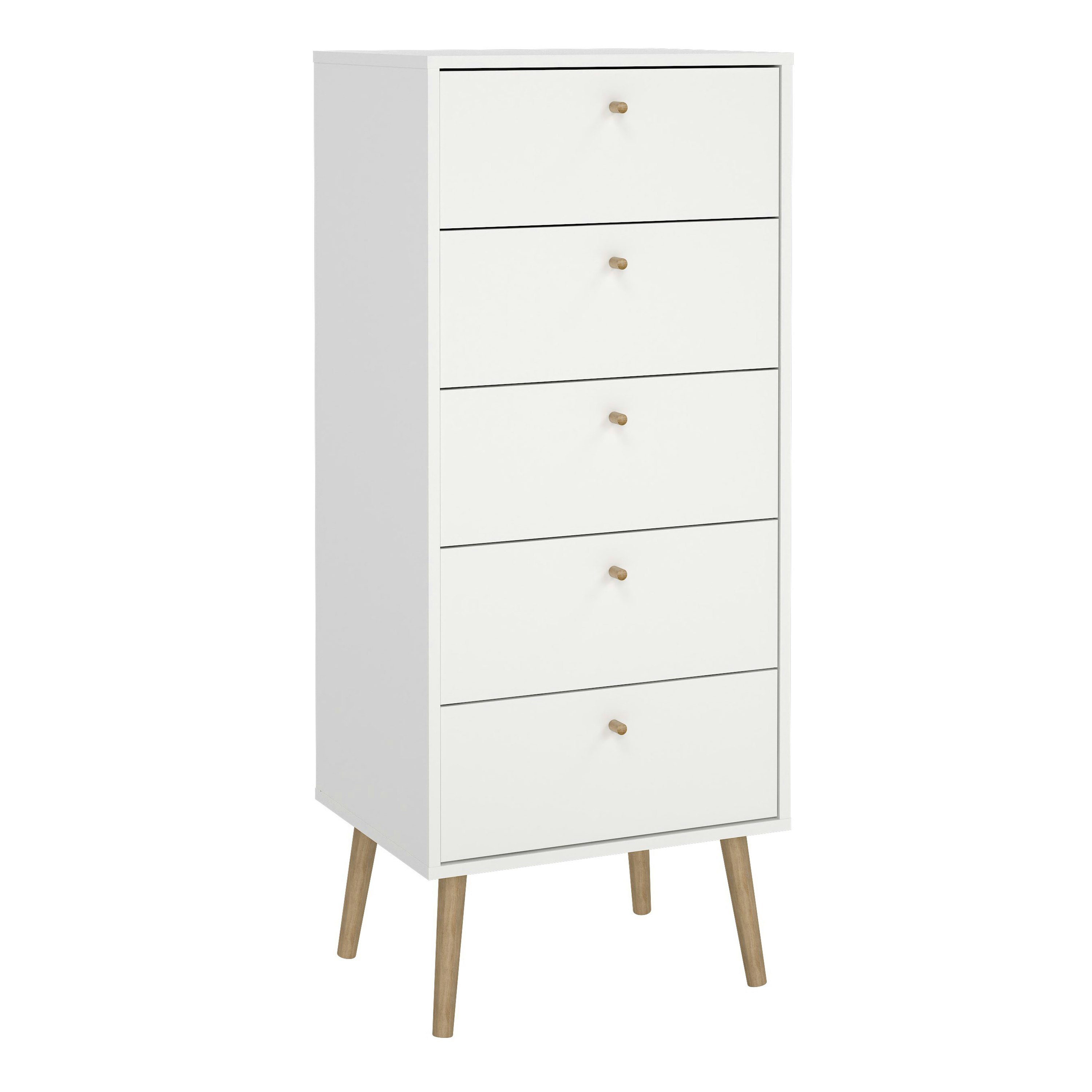 Furniture To Go White Cumbria Chest 5 Drawers - Cumbria Chest 5 Drawers - Matt - Melamine