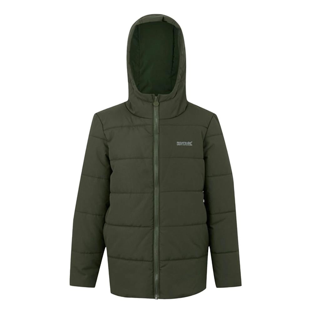 Regatta Kids Halkner Padded Jacket - Olive Night - 5-6 Years - Olive Night - 100% Polyester