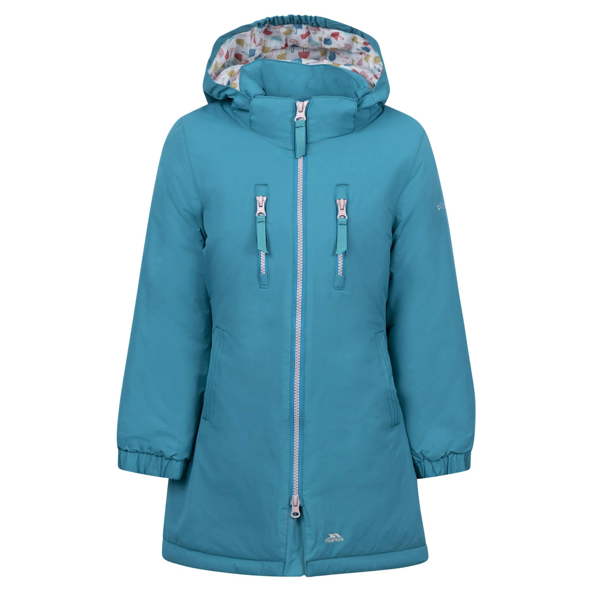 Trespass Girls Light Marybank Raincoat - Teal - 3-4 Years - Teal - 100% Polyamide