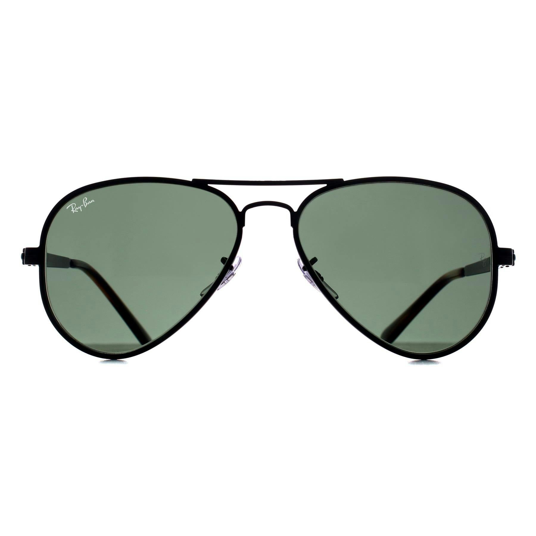 Ray-Ban Aviator Max RB3925, Black Sunglasses Green lenses, Mojo Glasses - Image 11