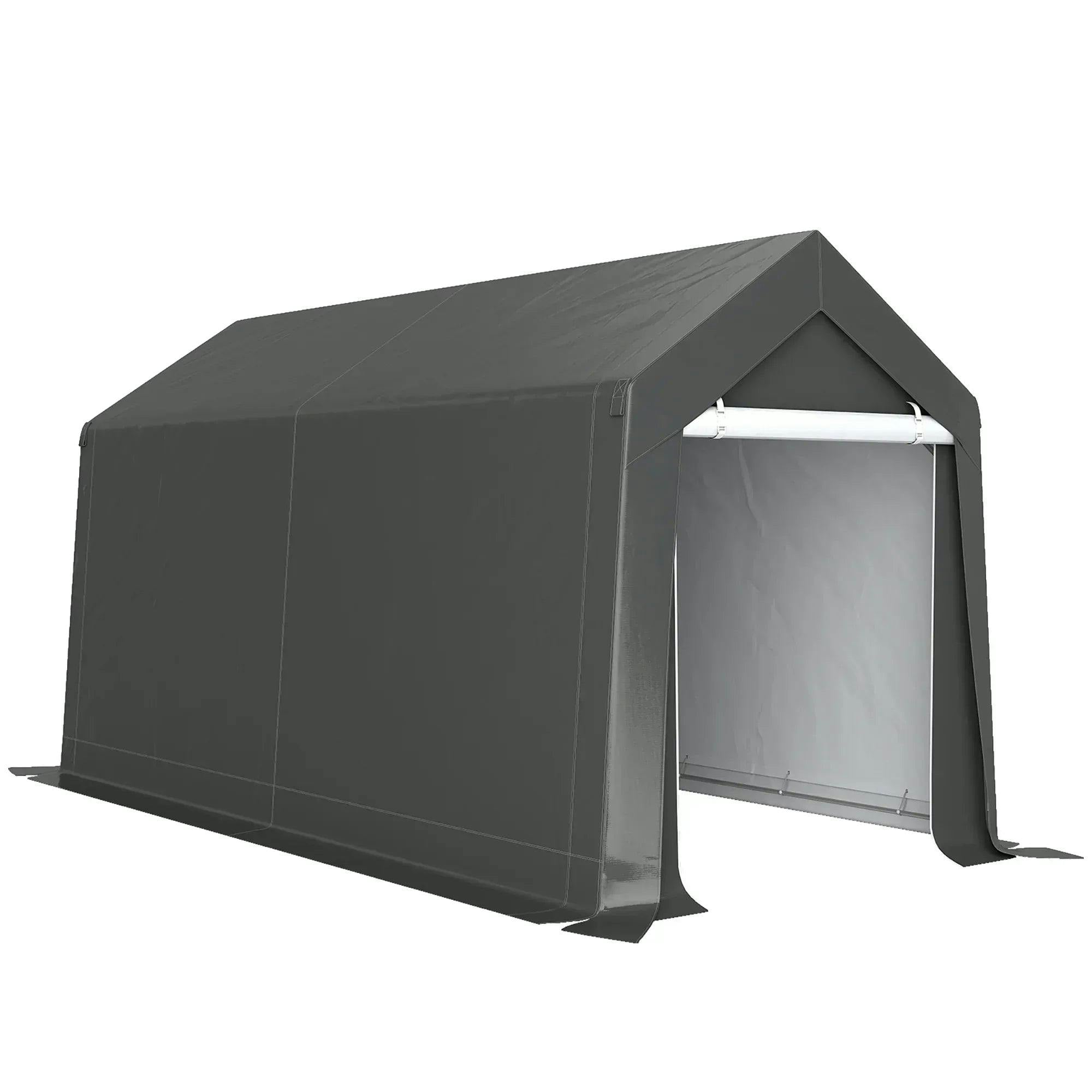 Rackhams Dark/Grey 2.1 X 3.6(M) Portable Shed, Waterproof And Heavy Duty - Image 4