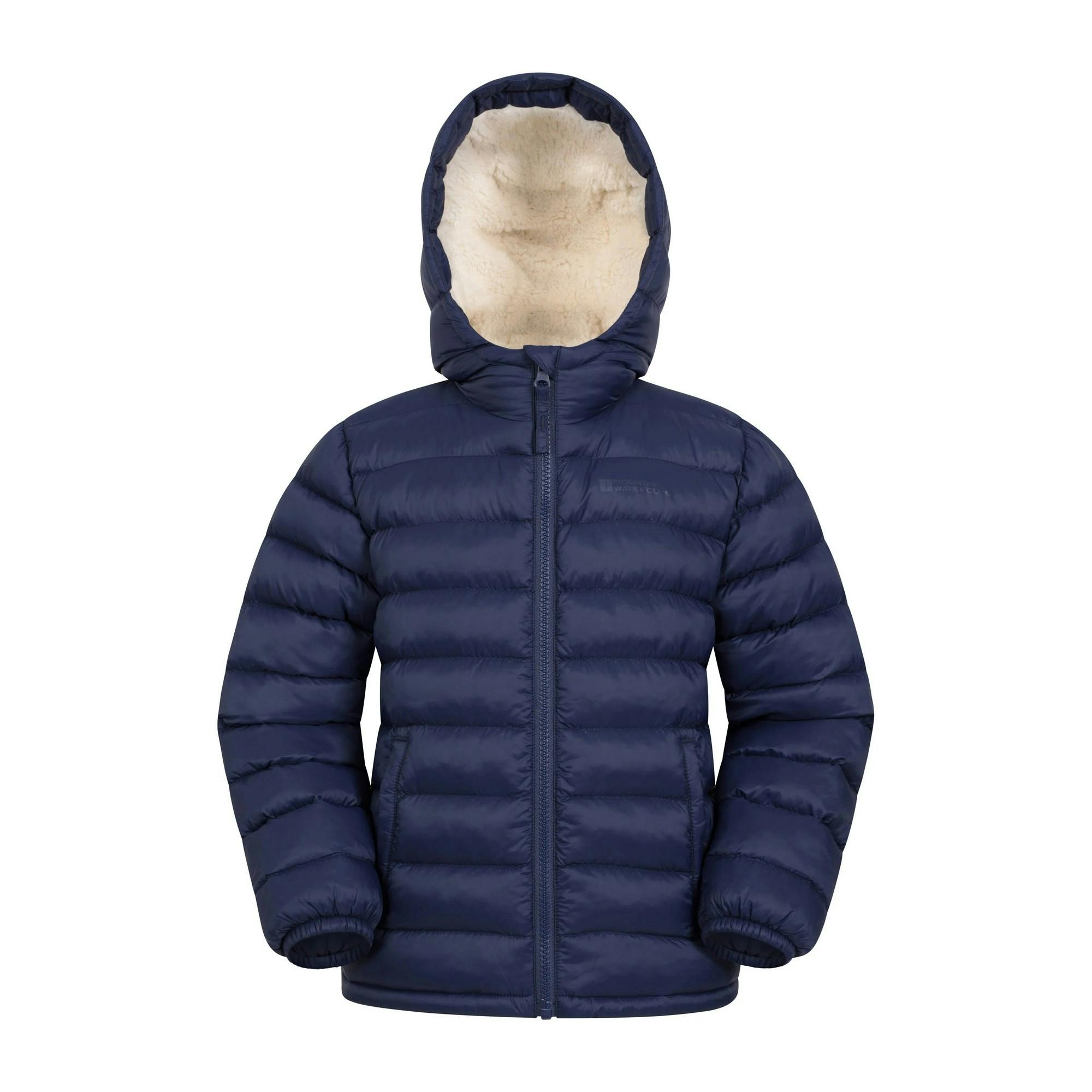 Mountain Warehouse Childrens/Kids Seasons Faux Fur Lined Padded Jacket - Navy - 5-6 Years - Navy - 100% Polyamide