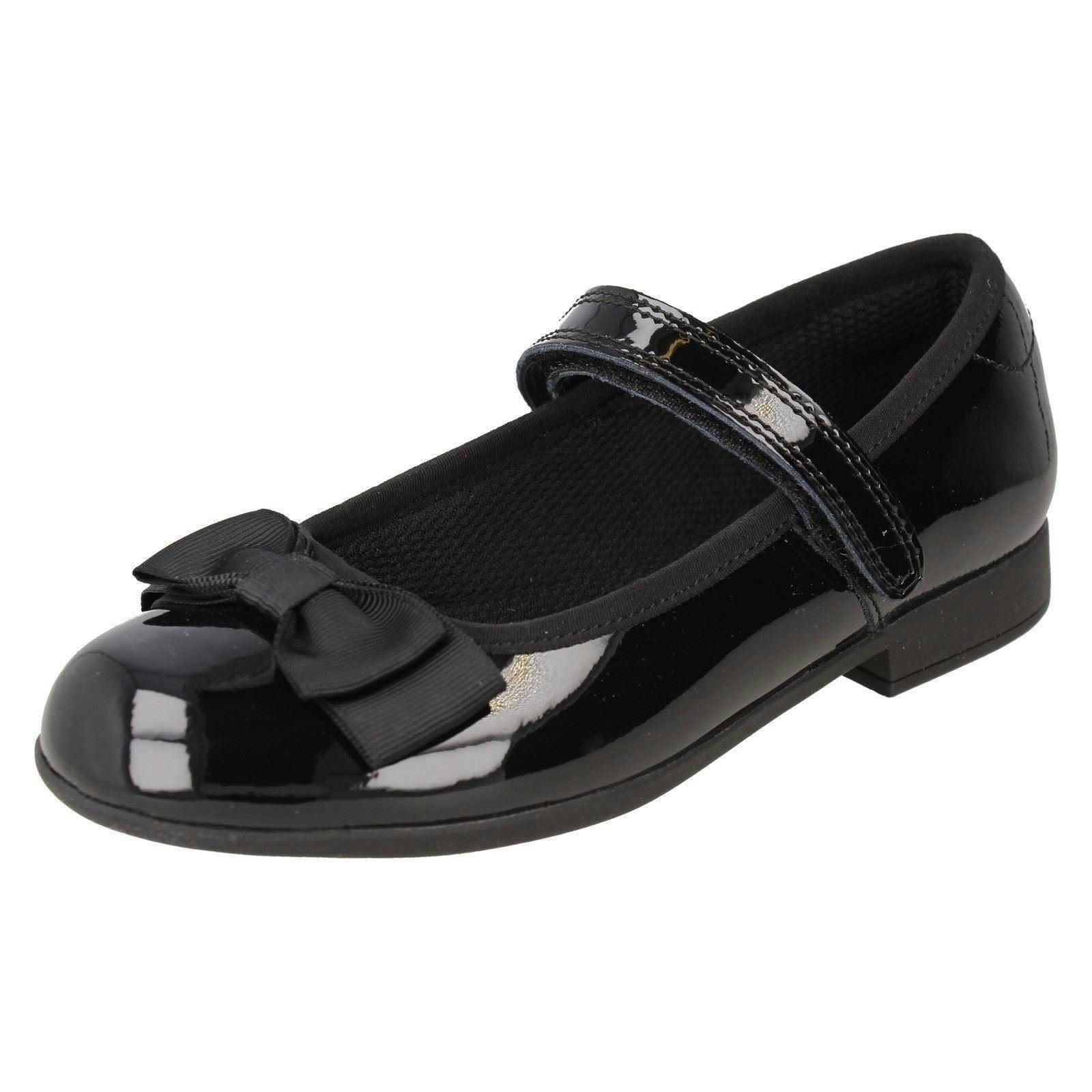 Clarks Girls Black Formal/School Shoes Scala Tap - Patent - Uk 10.5 Child - G