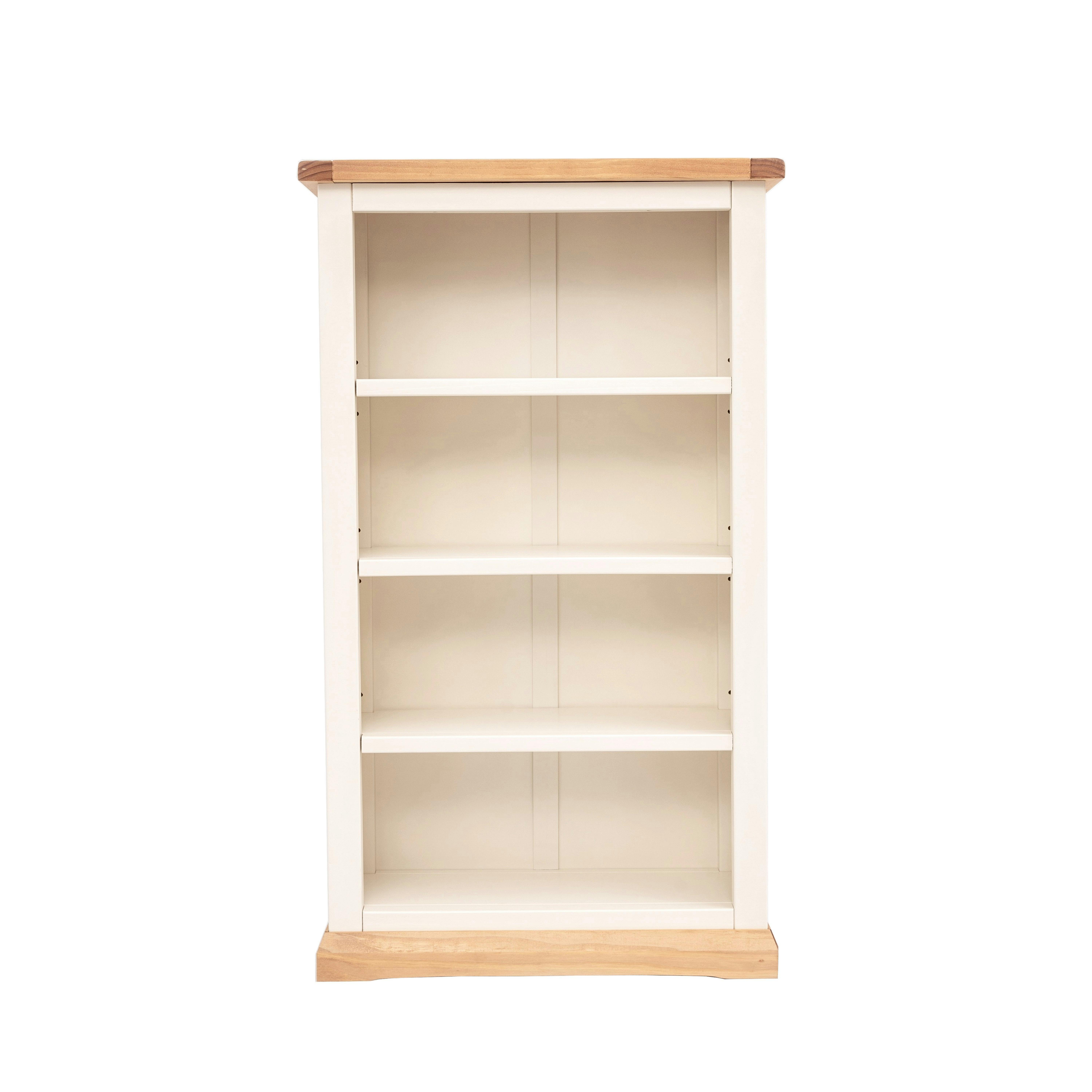 Cabinet Bits White Bookcase With Plinth 120X70x25cm - Off