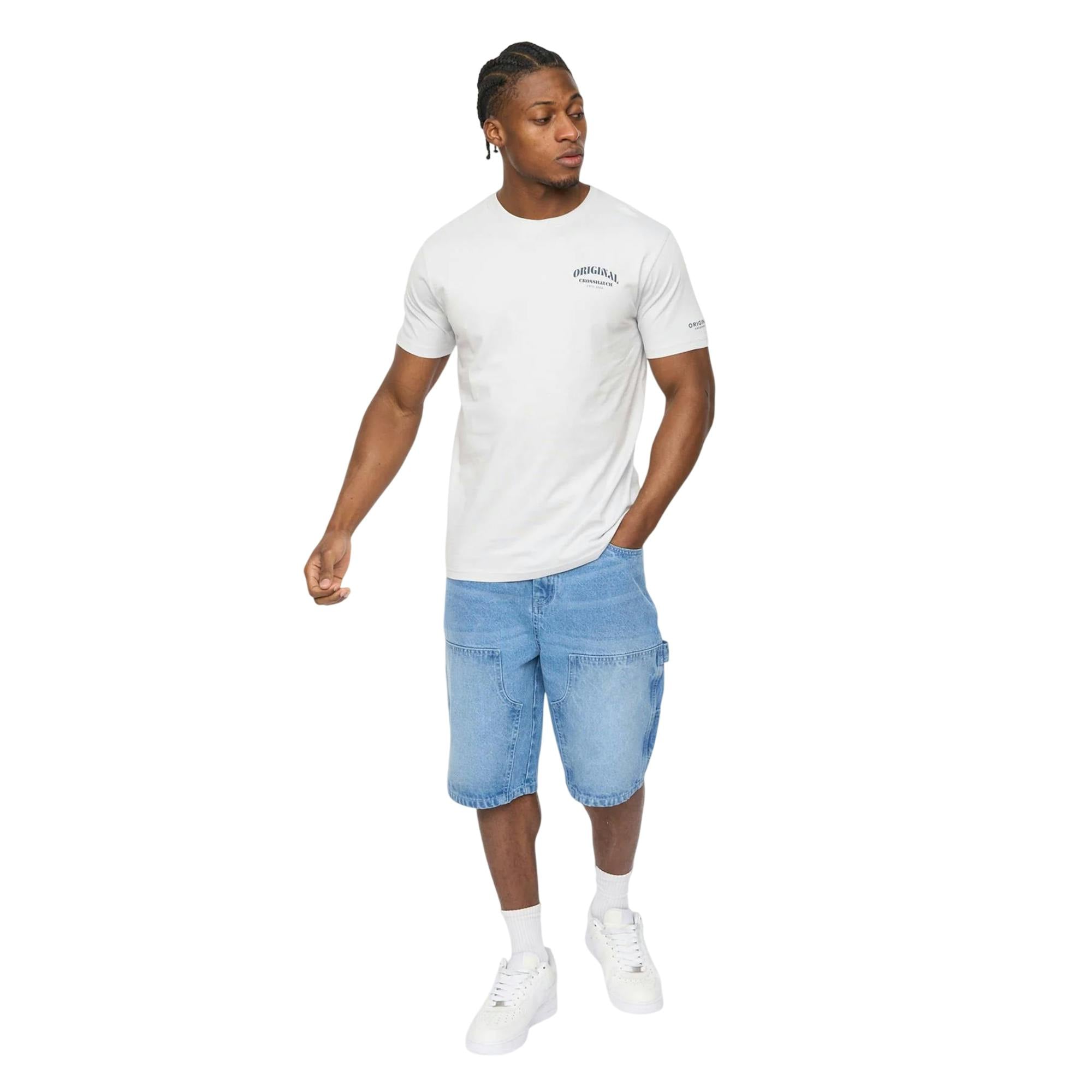 Crosshatch Men's Blue Labstock T-Shirt - Xxl - 100% Cotton