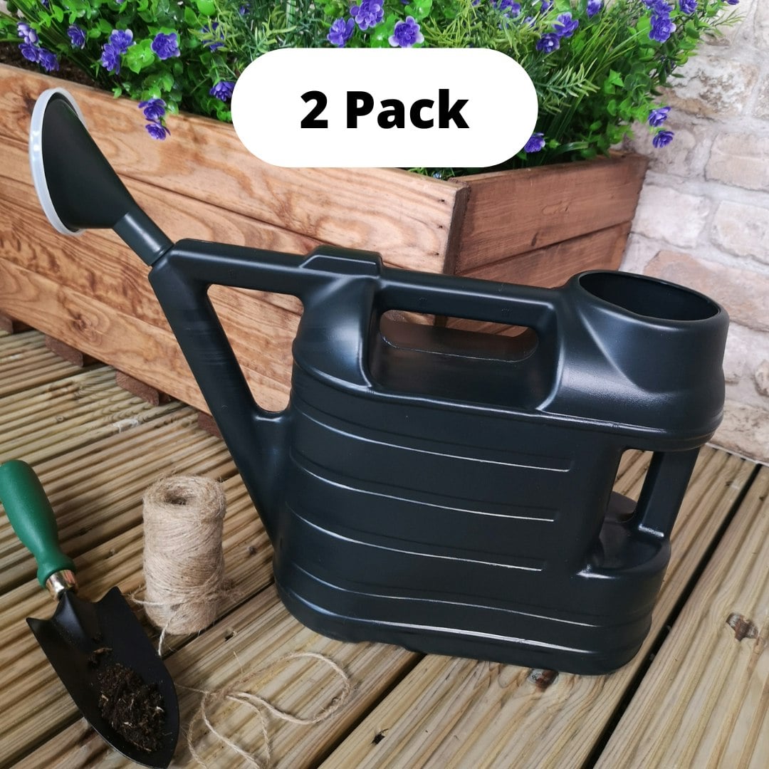 Rackhams Green 2 Of 6.5L Ward Garden Watering Can With Rose