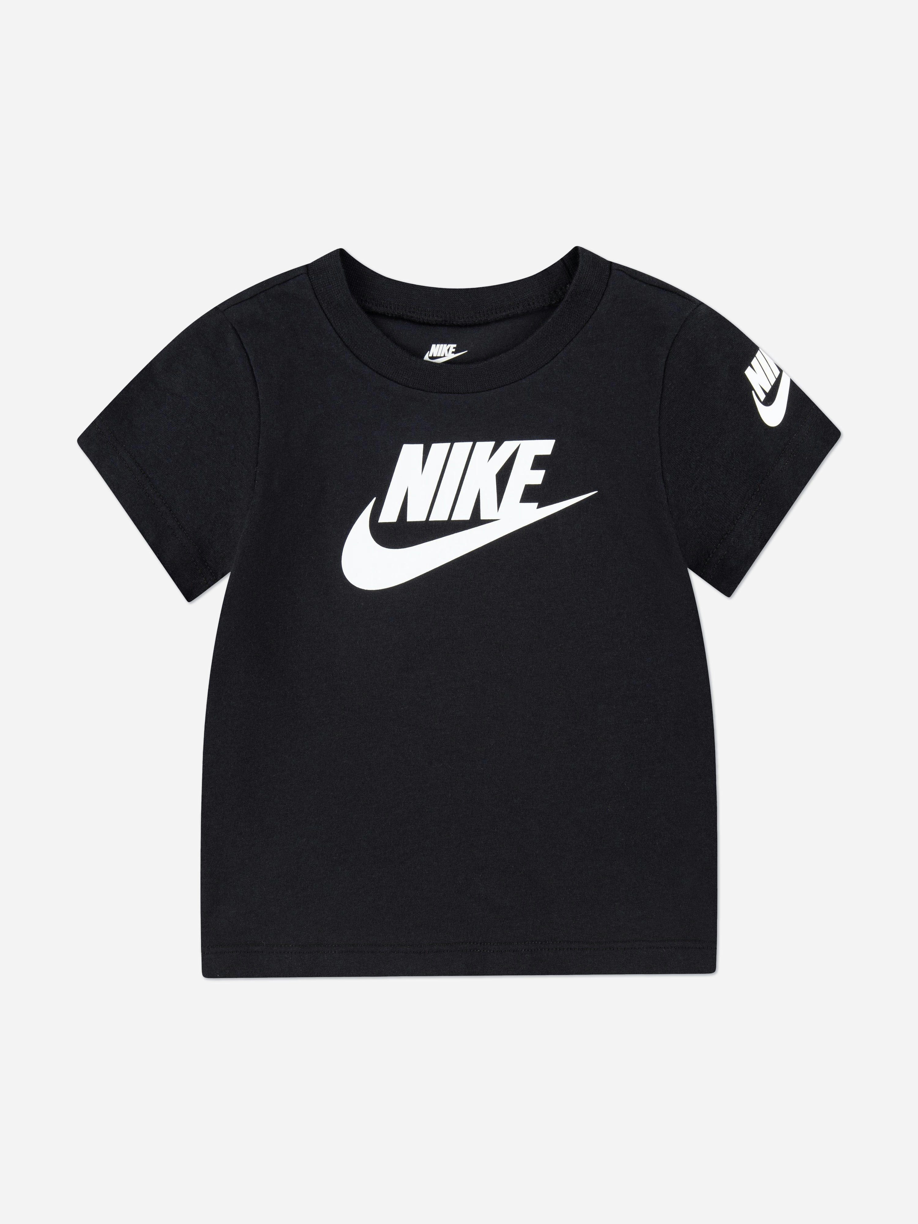 Nike Black Kids Futura Evergreen T-Shirt In - 5 - 6 Years