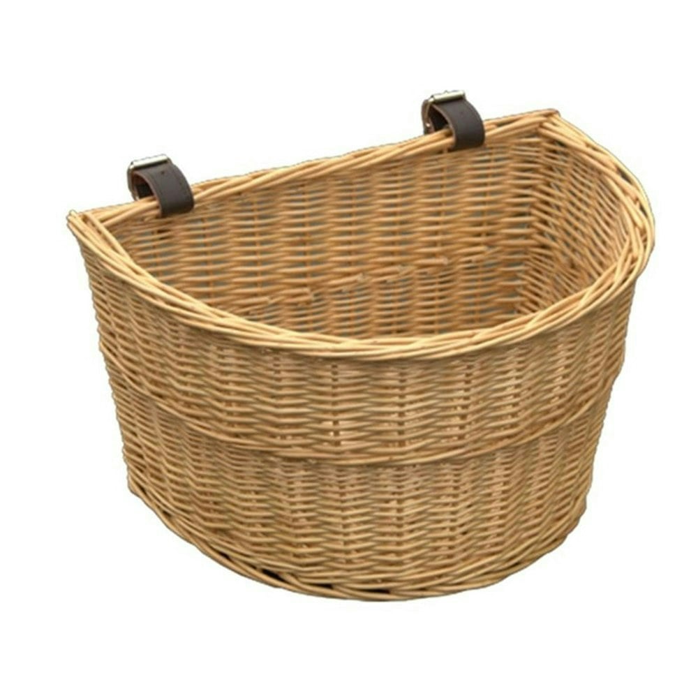 Red Hamper Red/Brown Hamper Willow Cycle Wicker Basket - One Size - Bicycle Basket
