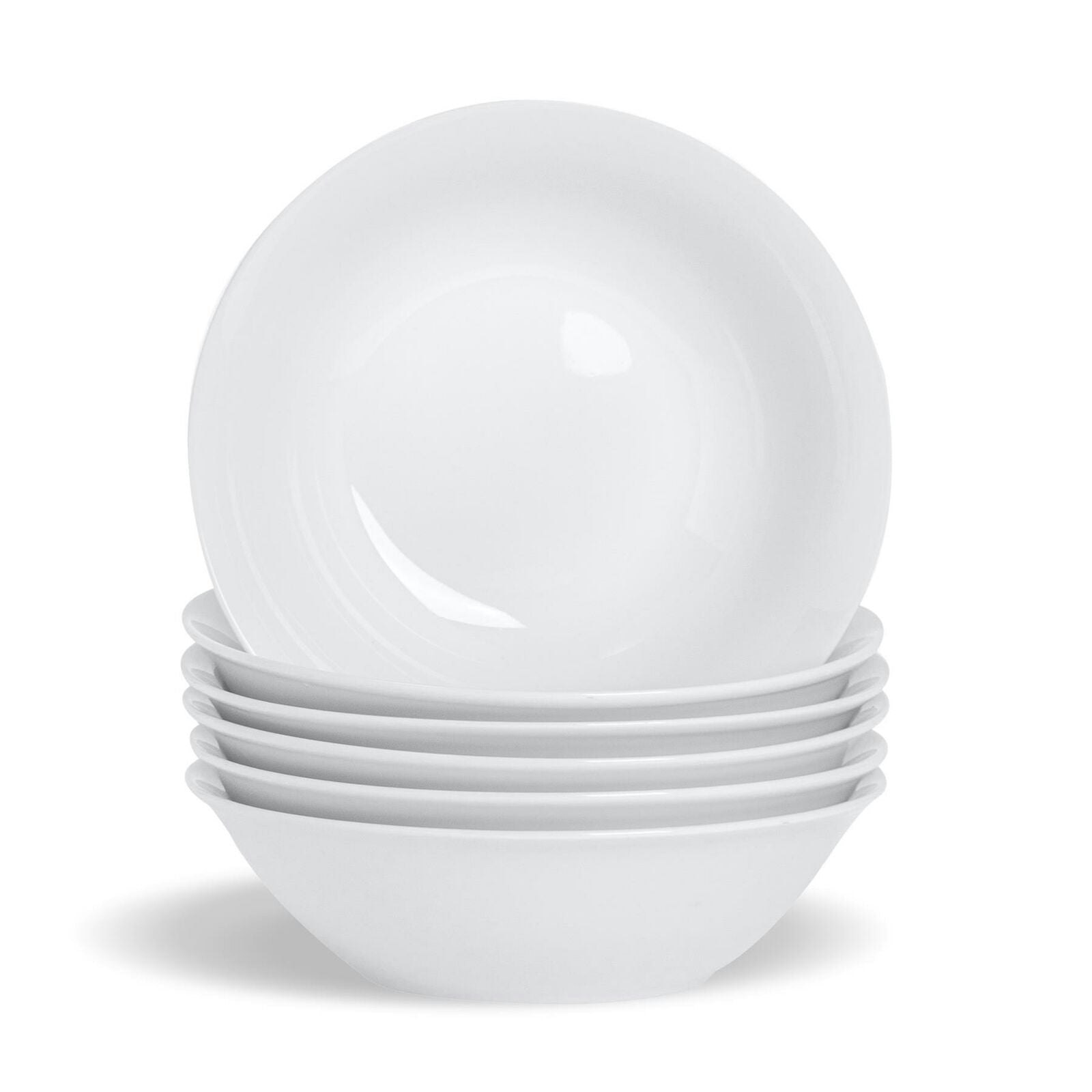 Rackhams White Soup Bowl Set Cereal Bowls Porcelain 6Pcs - Porcelain
