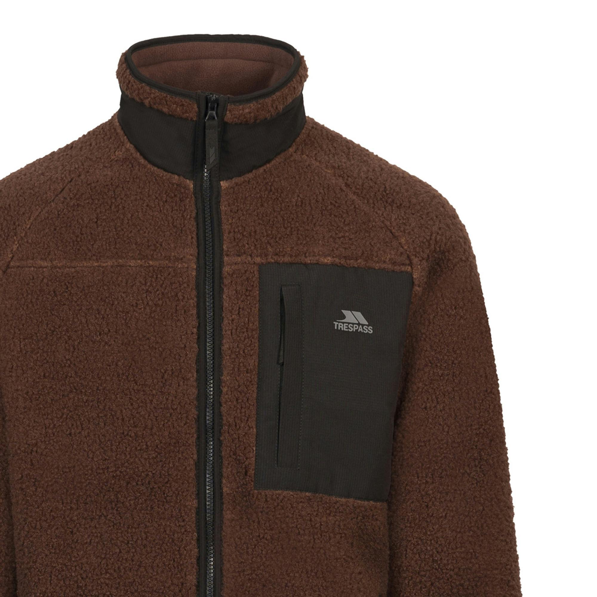 Trespass Men's Dark/Brown Brookes At400 Fleece Top - L - 100% Polyester