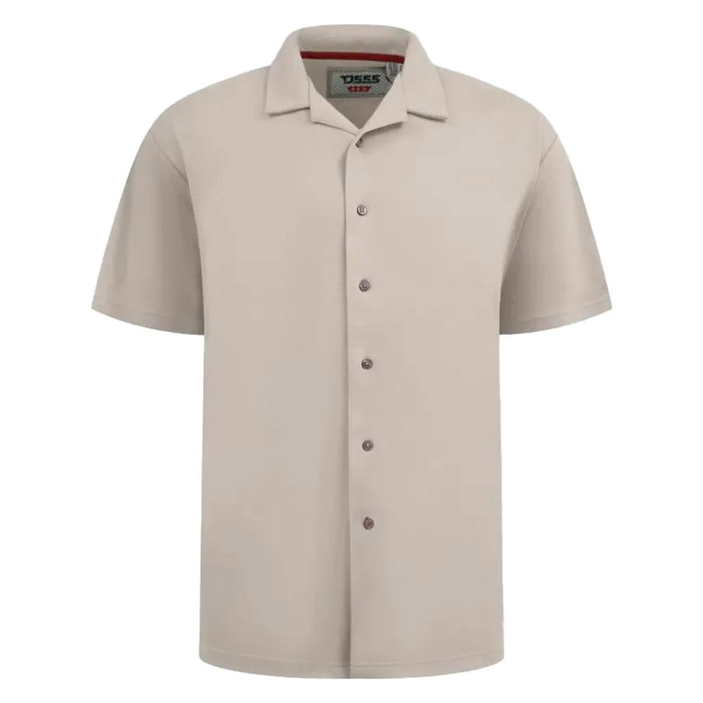 Duke Men's Light Connor D555 Stretch Kingsize Shirt - Stone - 4XL - Stone - 100% Mixed
