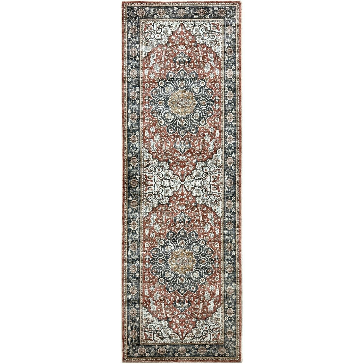 Rackhams Brown Classical Heritage Crimson Rug - 60X180 Cm