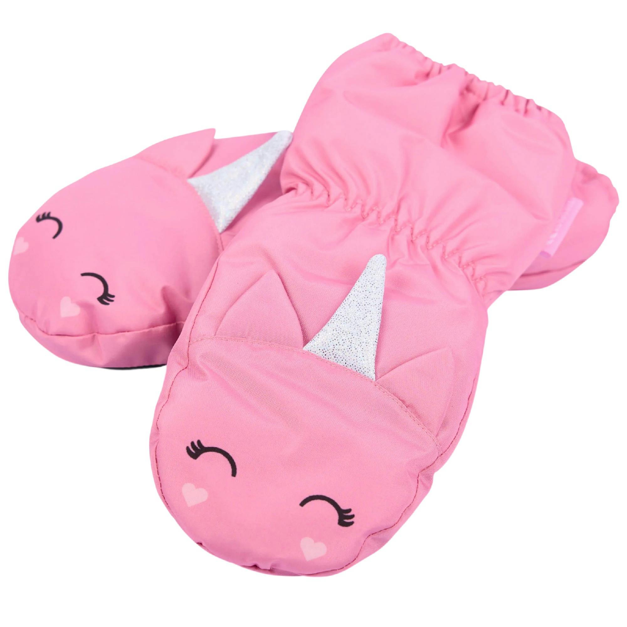 Trespass Women's Pink Girl's Charm Ski Mittens In | Size: 5-6 Years - Image 2