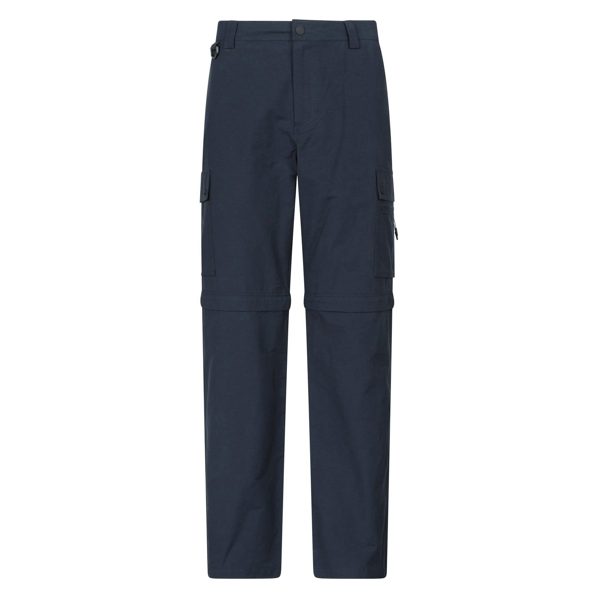 Mountain Warehouse Men's Rydal Zip-Off Hiking Trousers - Navy - 36R - Navy - 100% Mixed