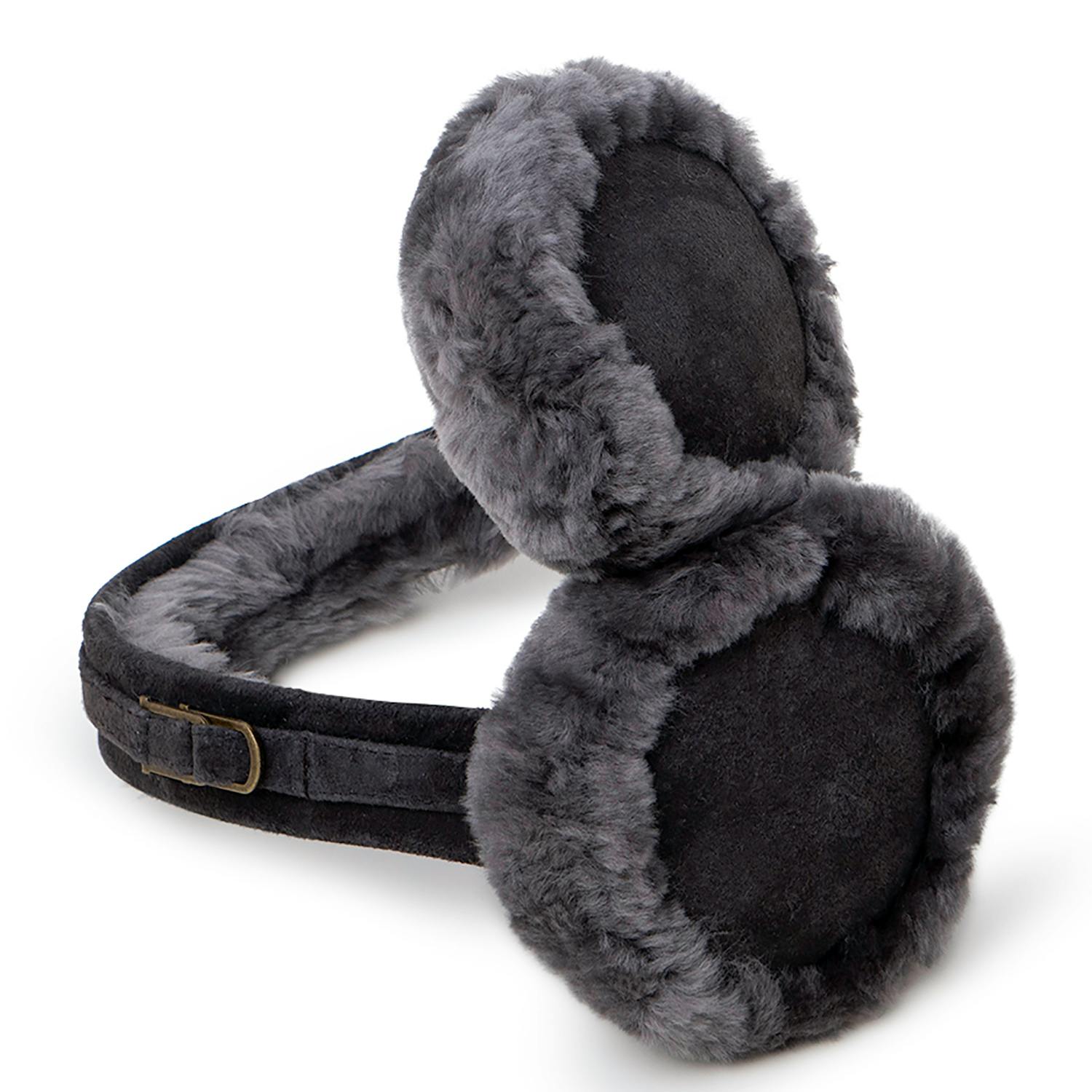 Nordvek Women's Grey Sheepskin Earmuffs
