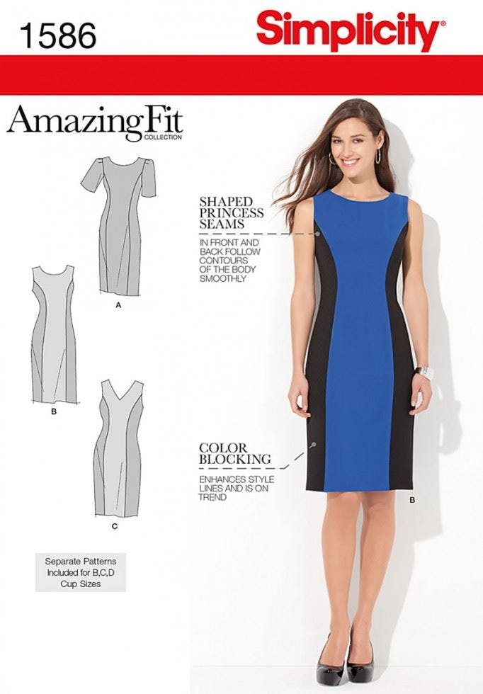 Simplicity Women's Sewing Pattern 1586, Dresses For 10-12-14-16-18 - Intermediate - 10-12-14-16-18