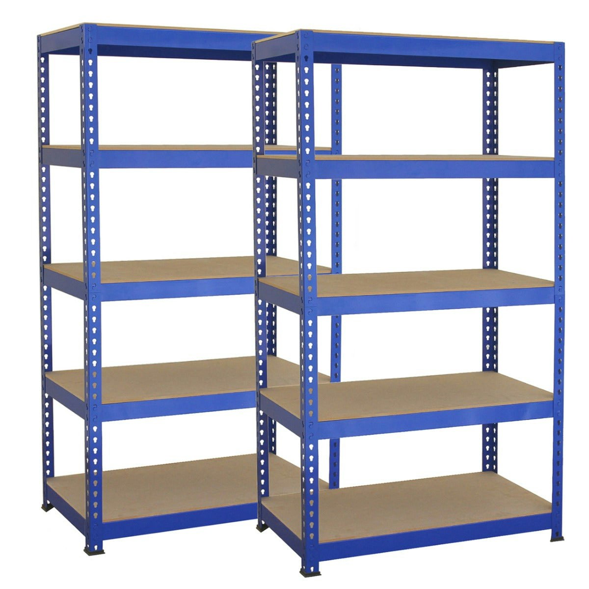 Rackhams Blue 2 X T-Rax Metal Racking Units (75Cm X 150Cm X 30Cm)