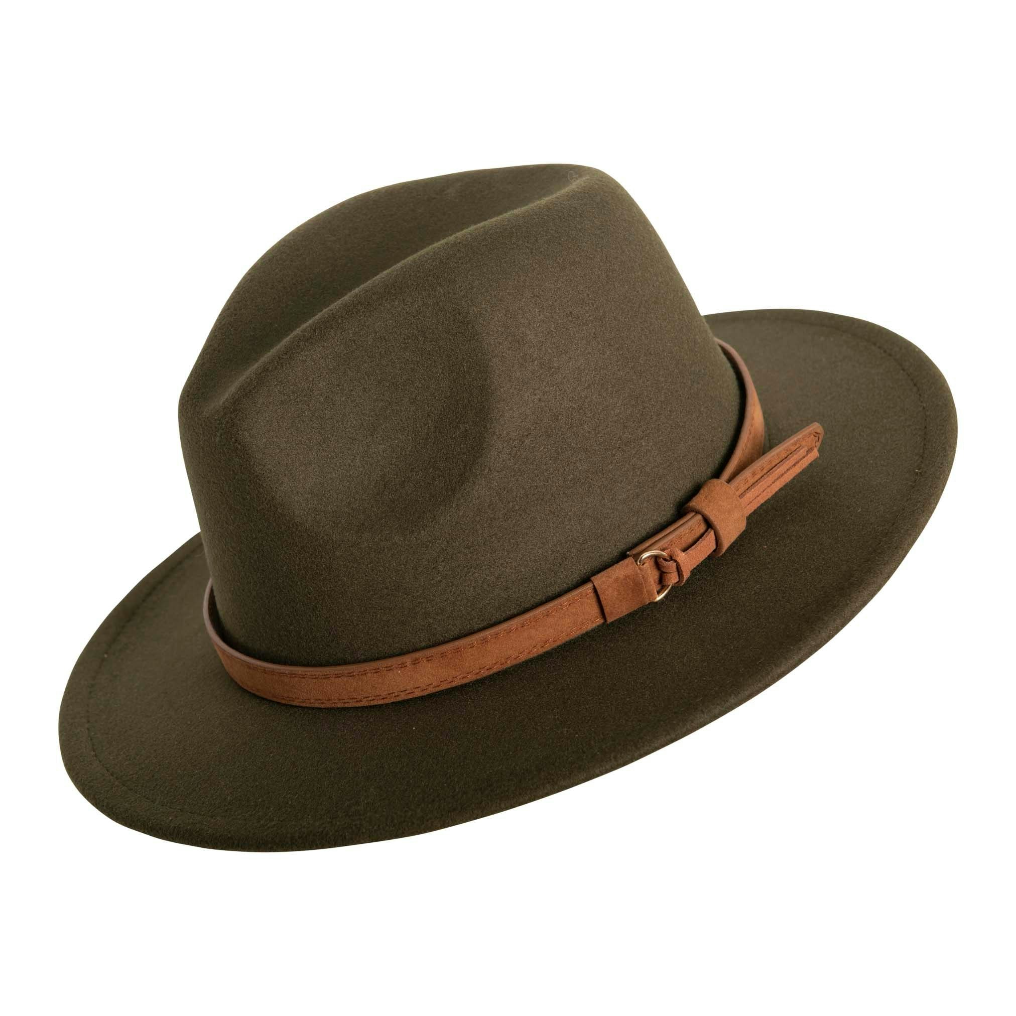 Heritage Traditions Green Classic Colour Felt Fedora - Felt