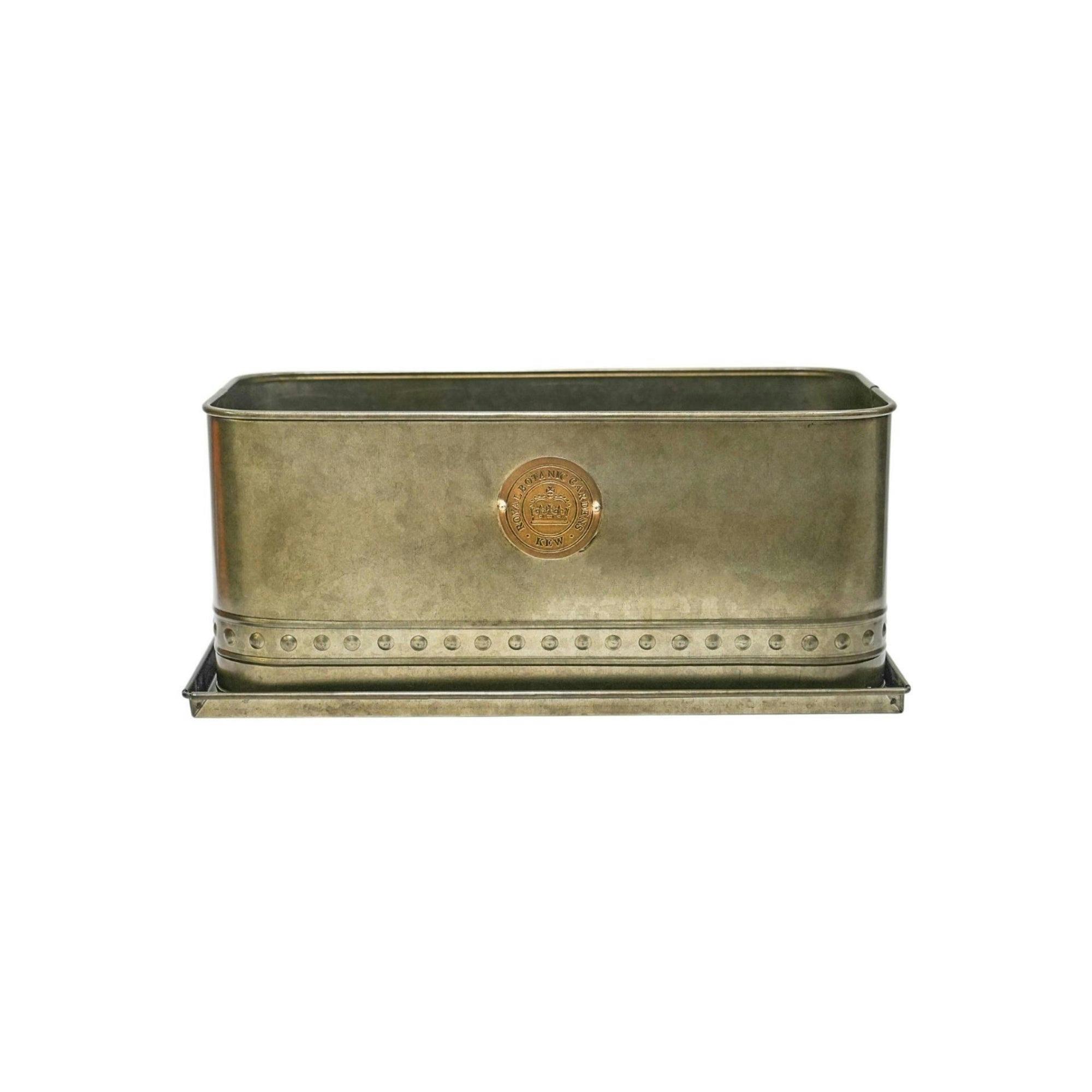 Rackhams Kew Regency Outdoor Trough - Aged Brass