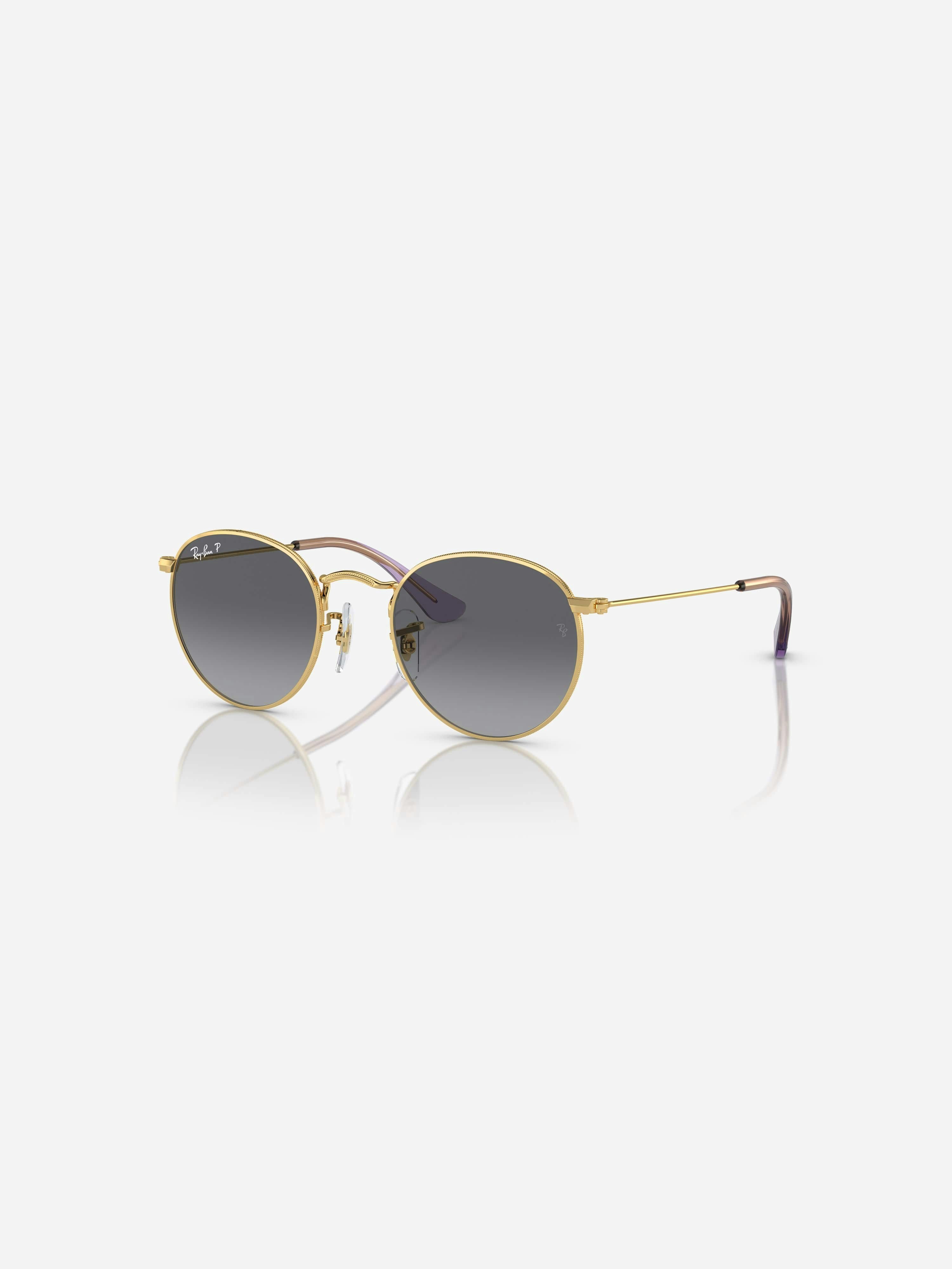 Ray-Ban Gold Kids Round Sunglasses In - 4 - 7 Yrs