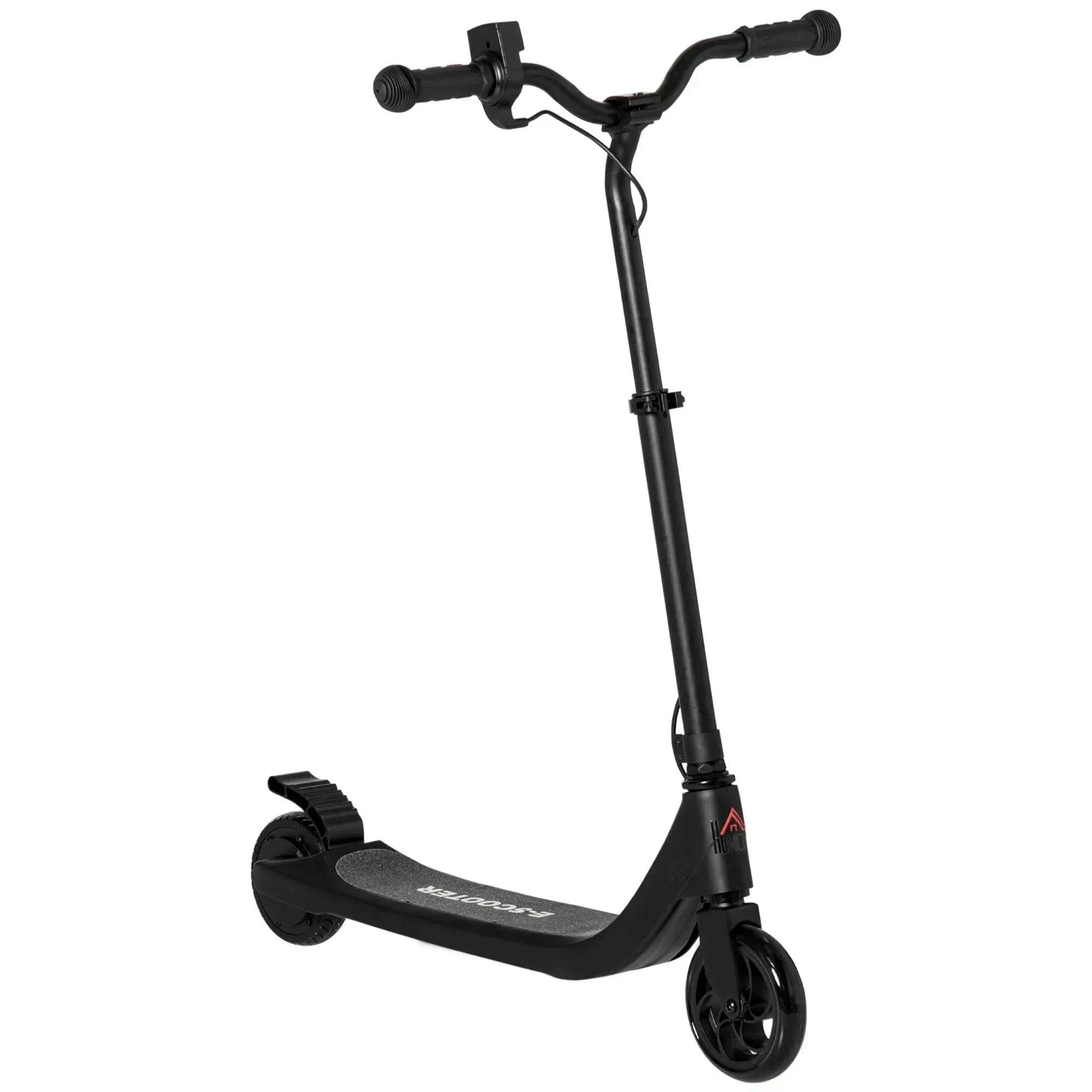 Bobobiy Black Electric Scooter, 120W Motor E-Scooter, Adjustable Height, Rear Brake For Ages 6+ Years