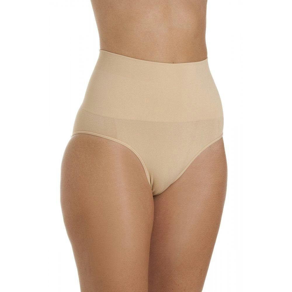Camille Women's Beige Seamfree Shapewear Comfort Control Brief - S