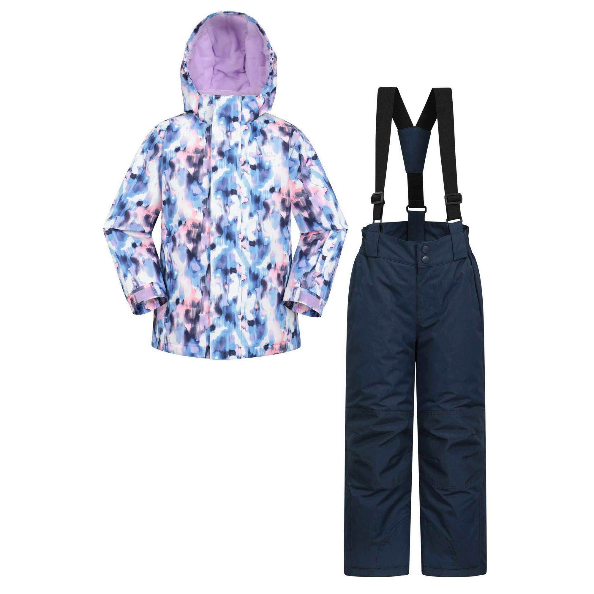 Mountain Warehouse Purple Childrens/Kids Patterned Ski Jacket & Trousers - 5-6 Years - 100% Polyester