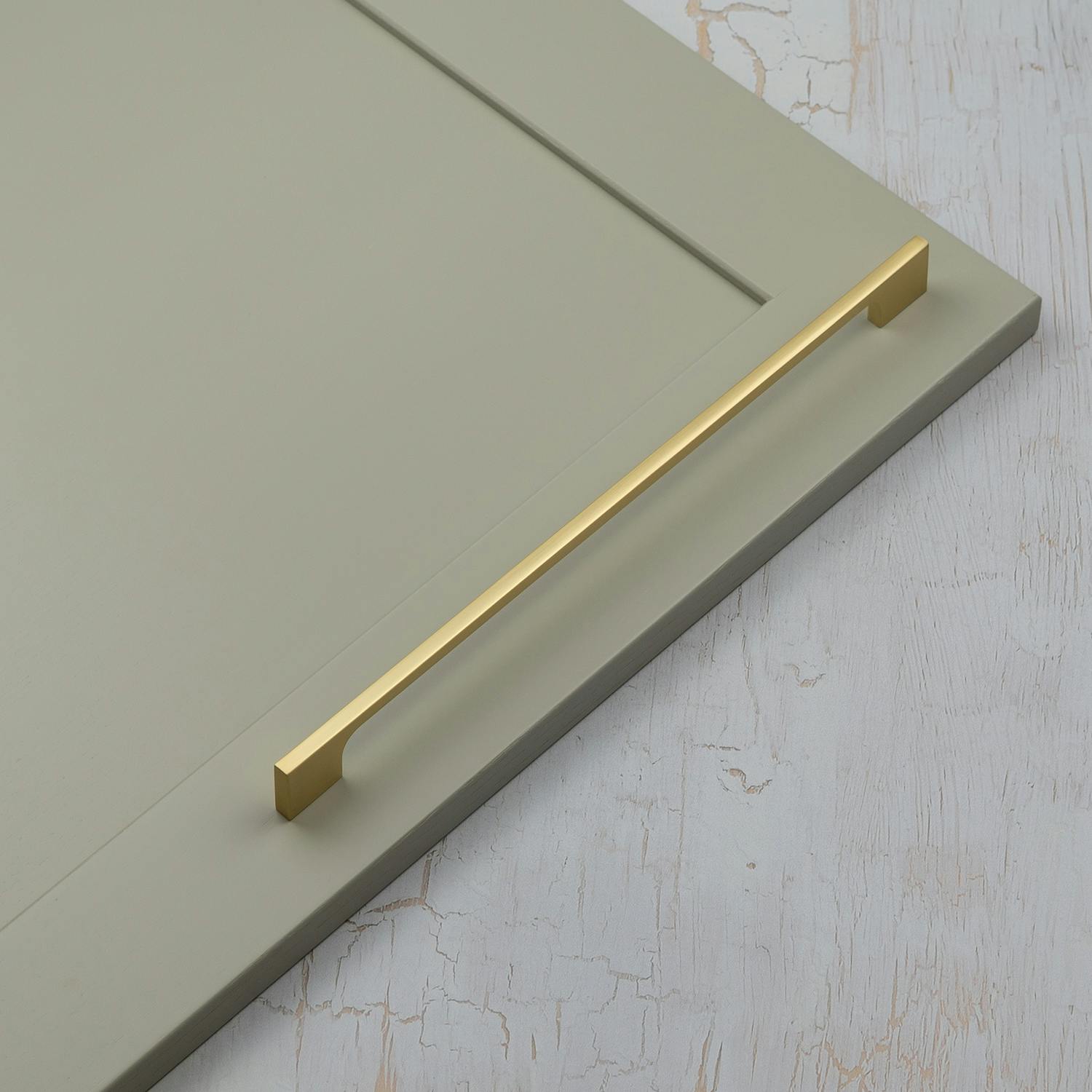 Rackhams Brushed Brass Slim Modern Handles - 288Mm Handle