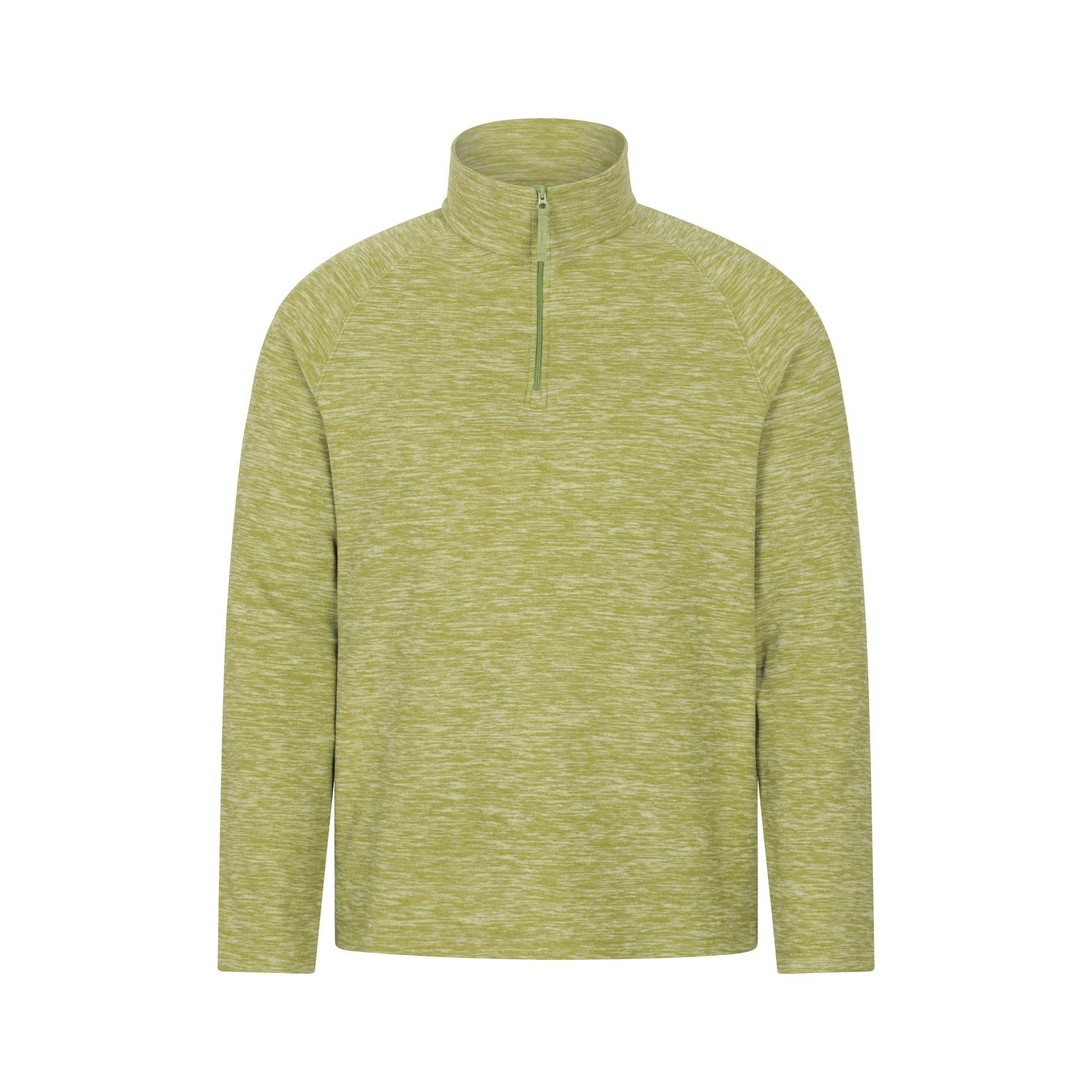 Mountain Warehouse Men's Green Snowdon Ii Fleece Top - Pale - 3XL - Pale - 100% Polyester