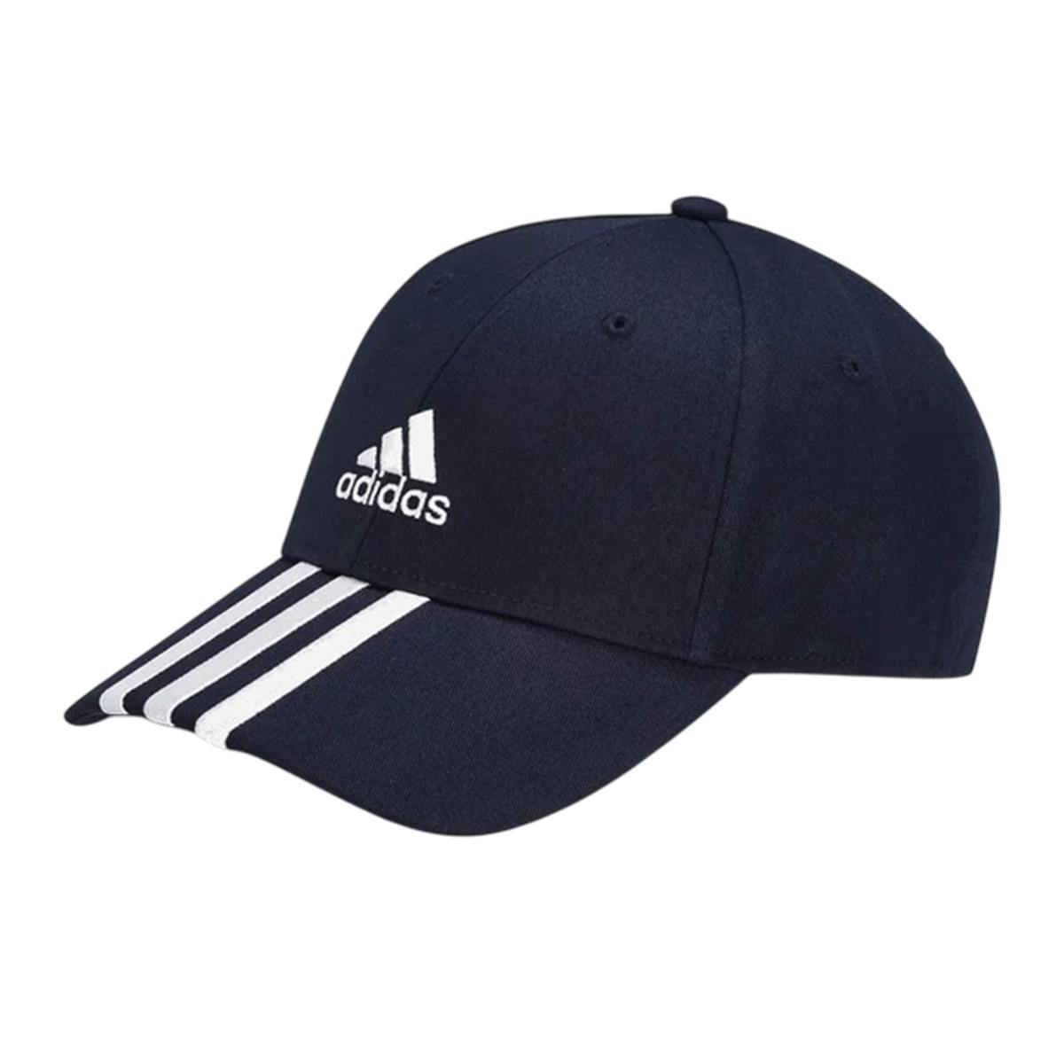 Adidas Men's White 3 Stripes Cotton Twill Baseball Cap - Navy/ - One Size - Navy/ - 100% Cotton Twill