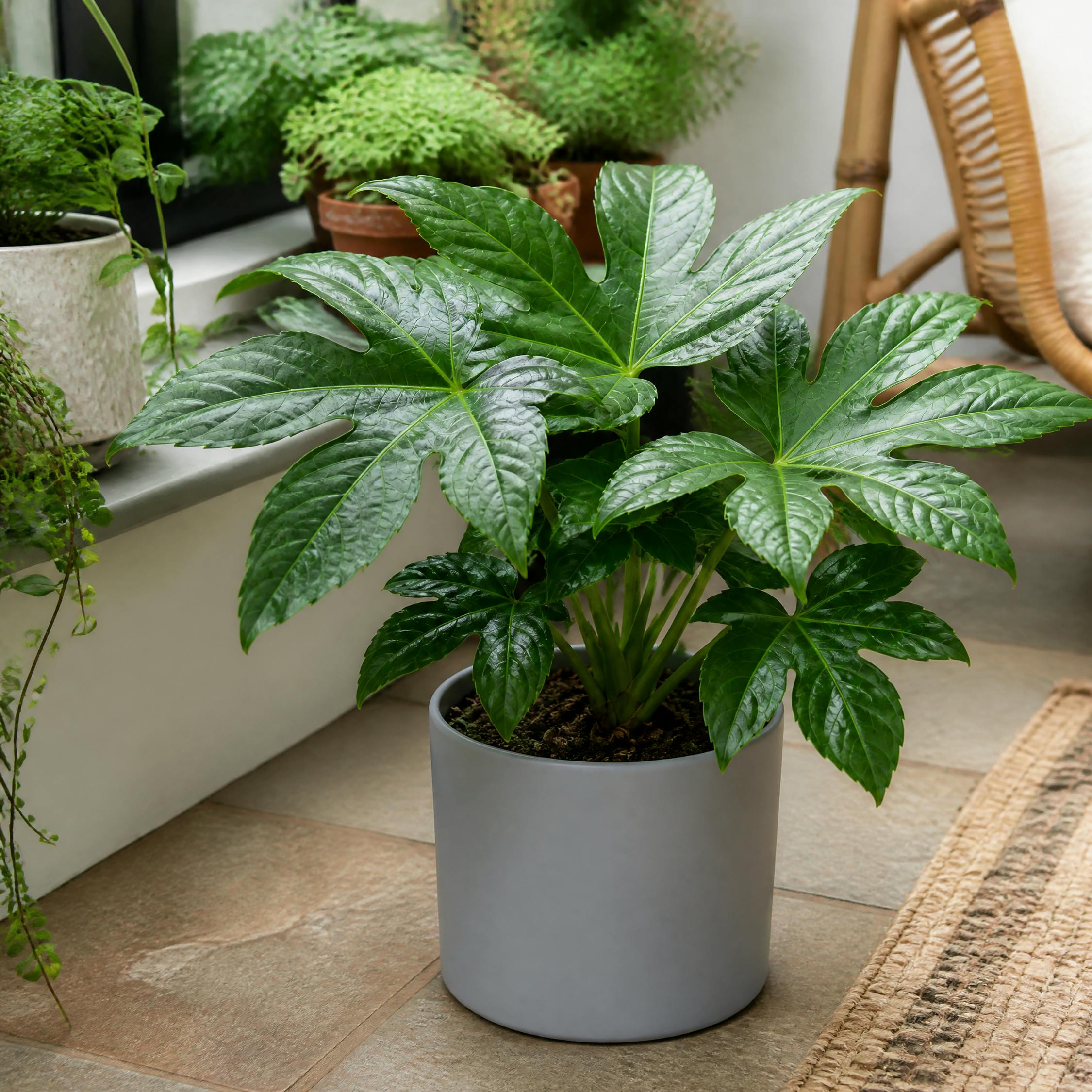 Plants By Post Fatsia Paper Plant - Matt Grey - Image 2