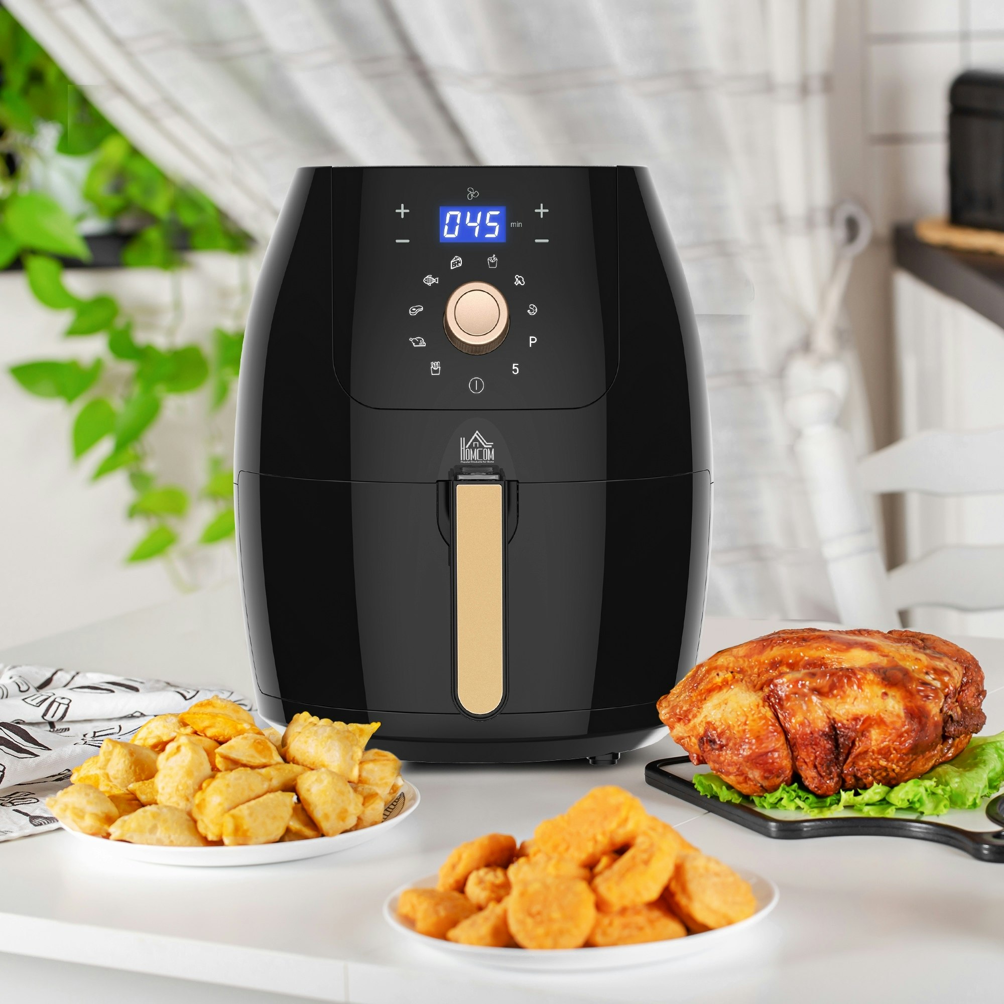 Homcom Air Fryer 1700W 5.5L With Digital Display Adjustable